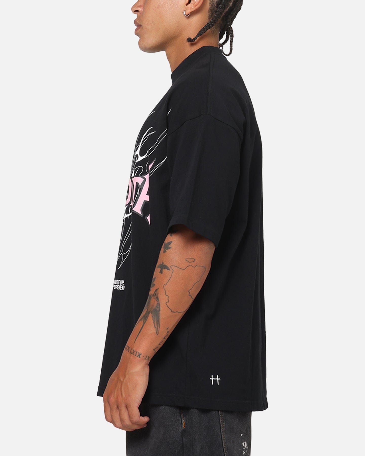 Saint Morta Fallen Tribal Boxy T - Shirt Black
