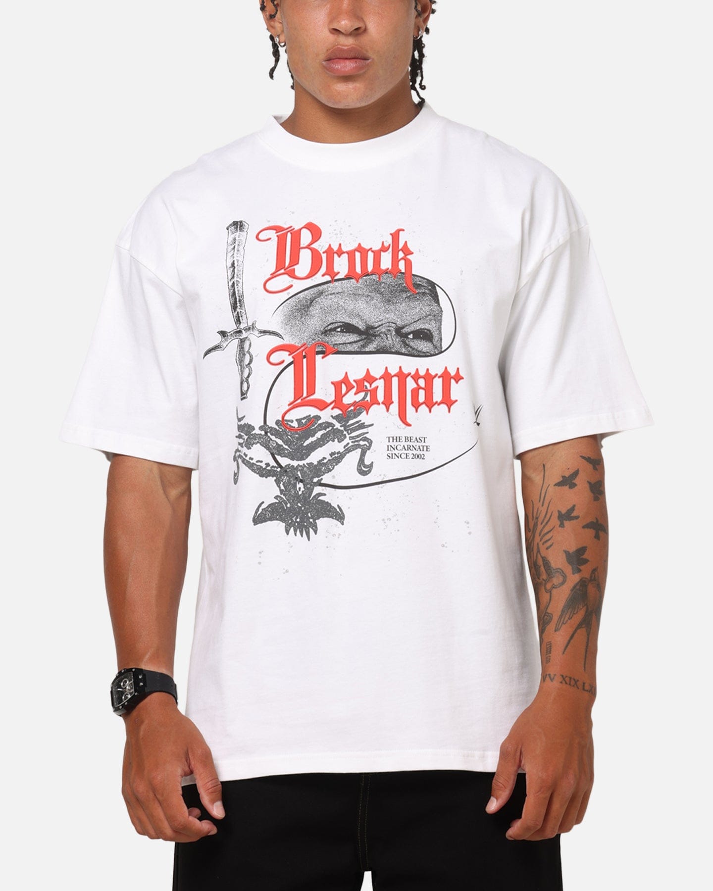 73studio x WWE Brock Lesner Vintage T - Shirt White