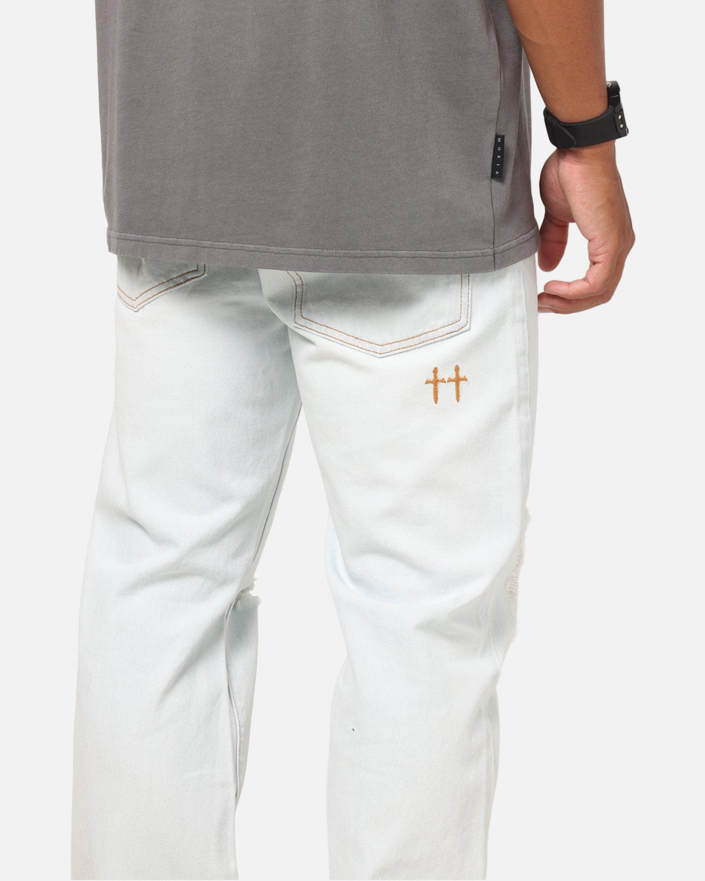 Saint Morta Verra Distressed Jeans Blue Dawn