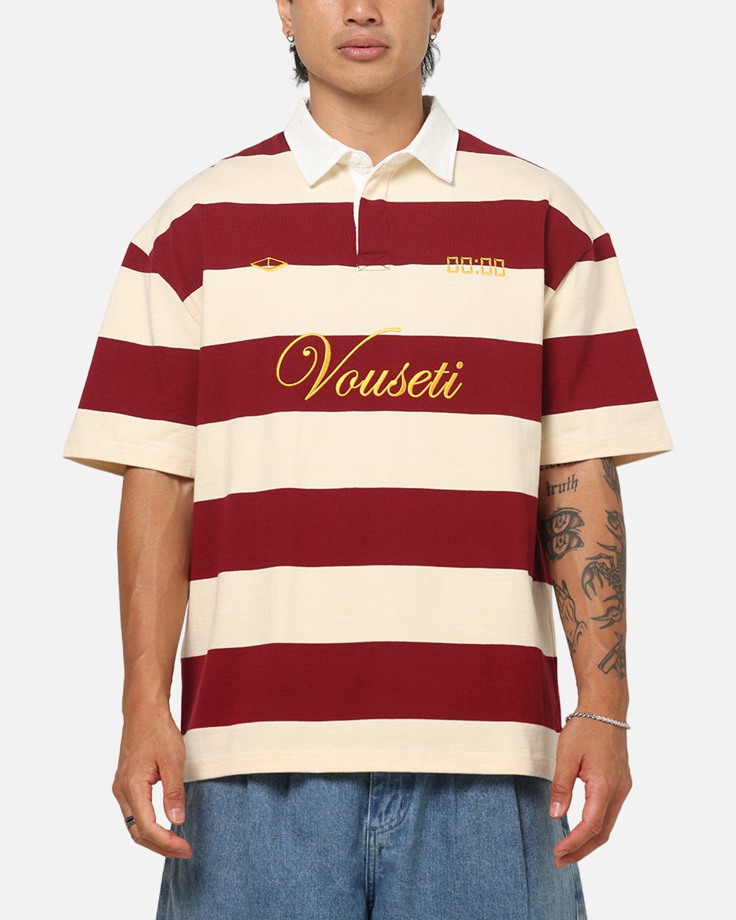 Vouseti Rugby Polo Shirt Burgundy