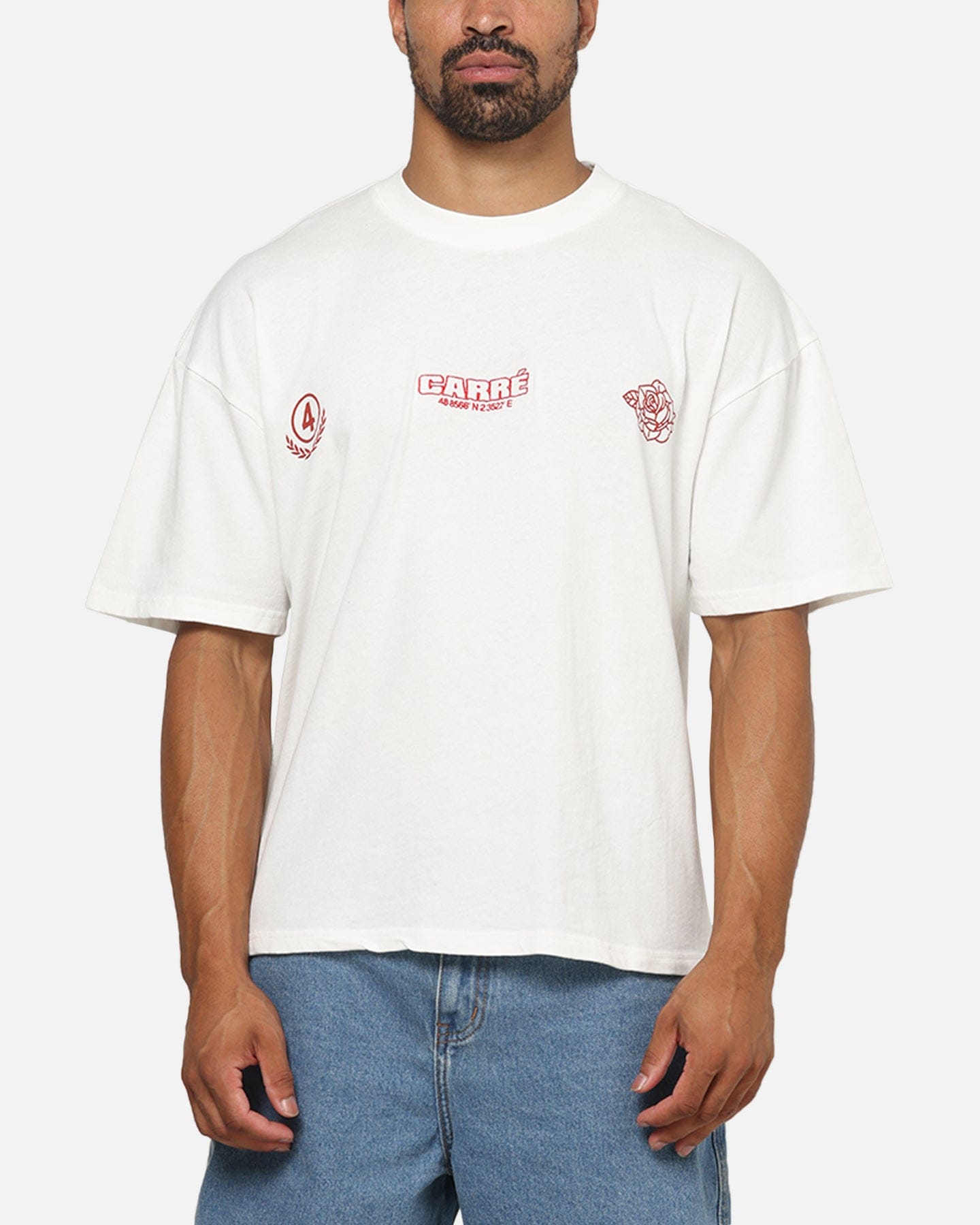 Carre Stacked Logo T - Shirt Off White