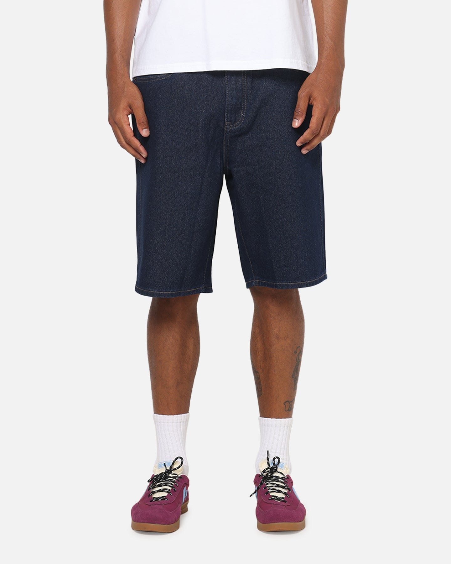 S Double EMB 5 Pocket Shorts One Rinse