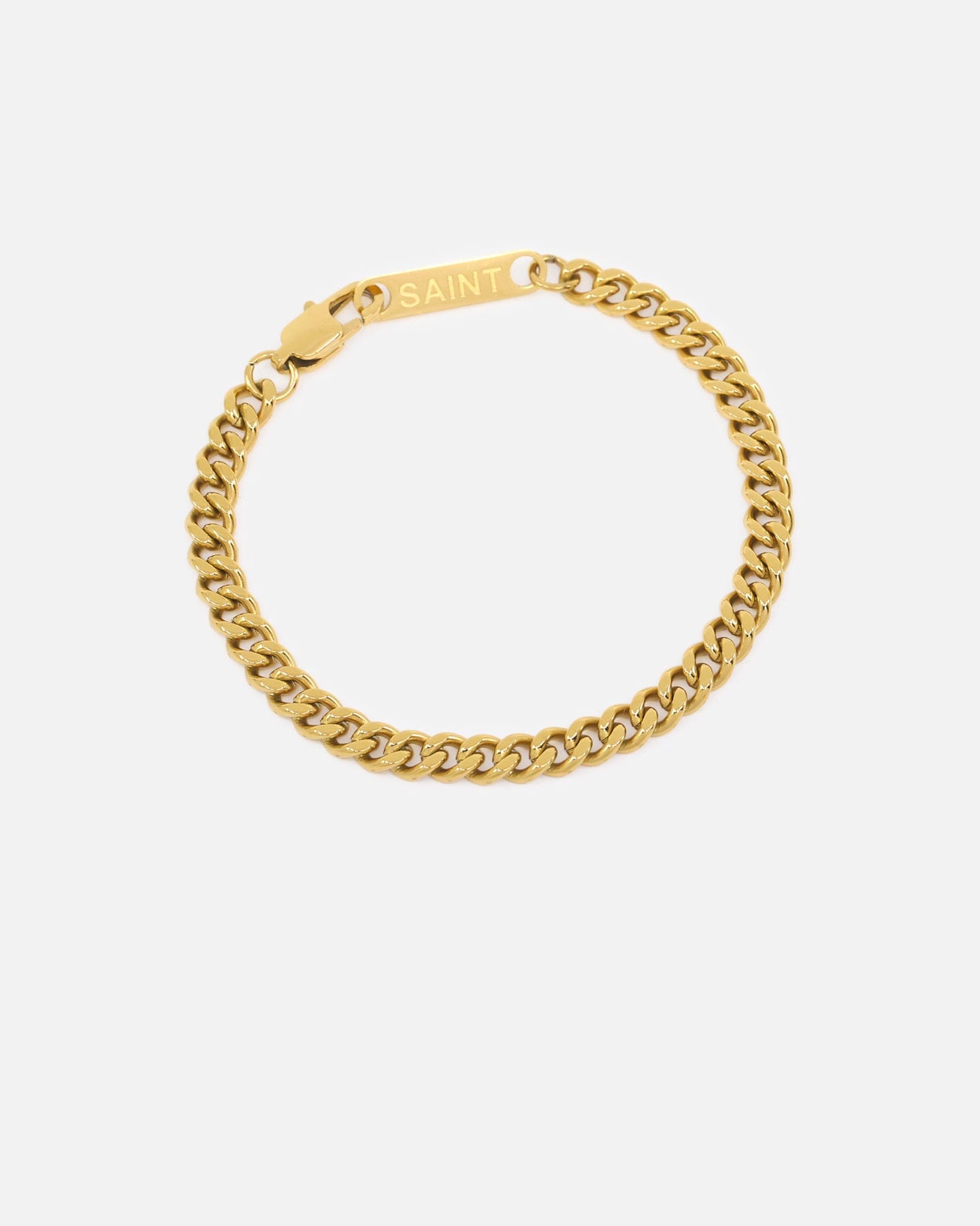 Saint Morta 5 mm Cuban Bracelet Gold