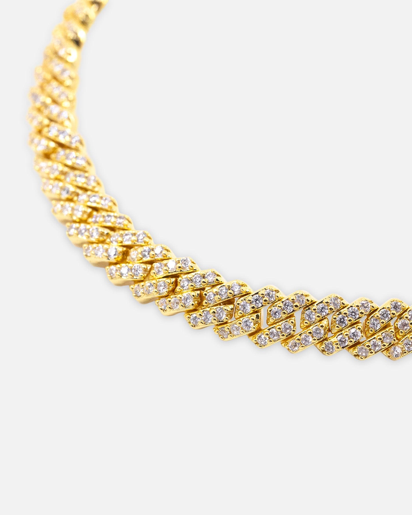 Saint Morta 6 mm Iced Cuban Prong Bracelet Iced Gold