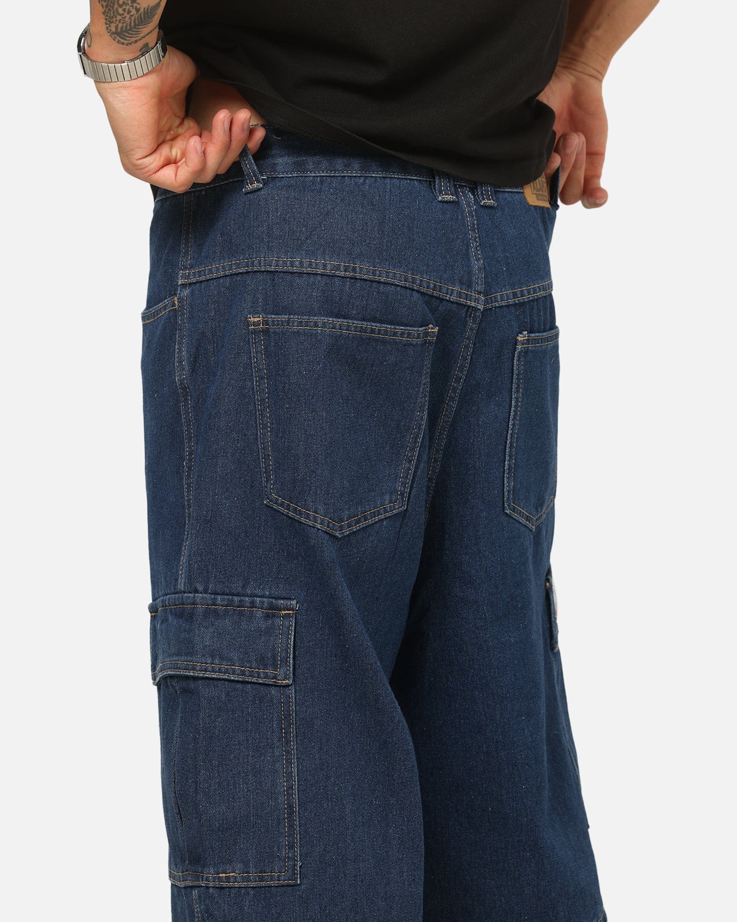 X - Large Baggy Cargo Denim 91 Shorts Dark Indigo