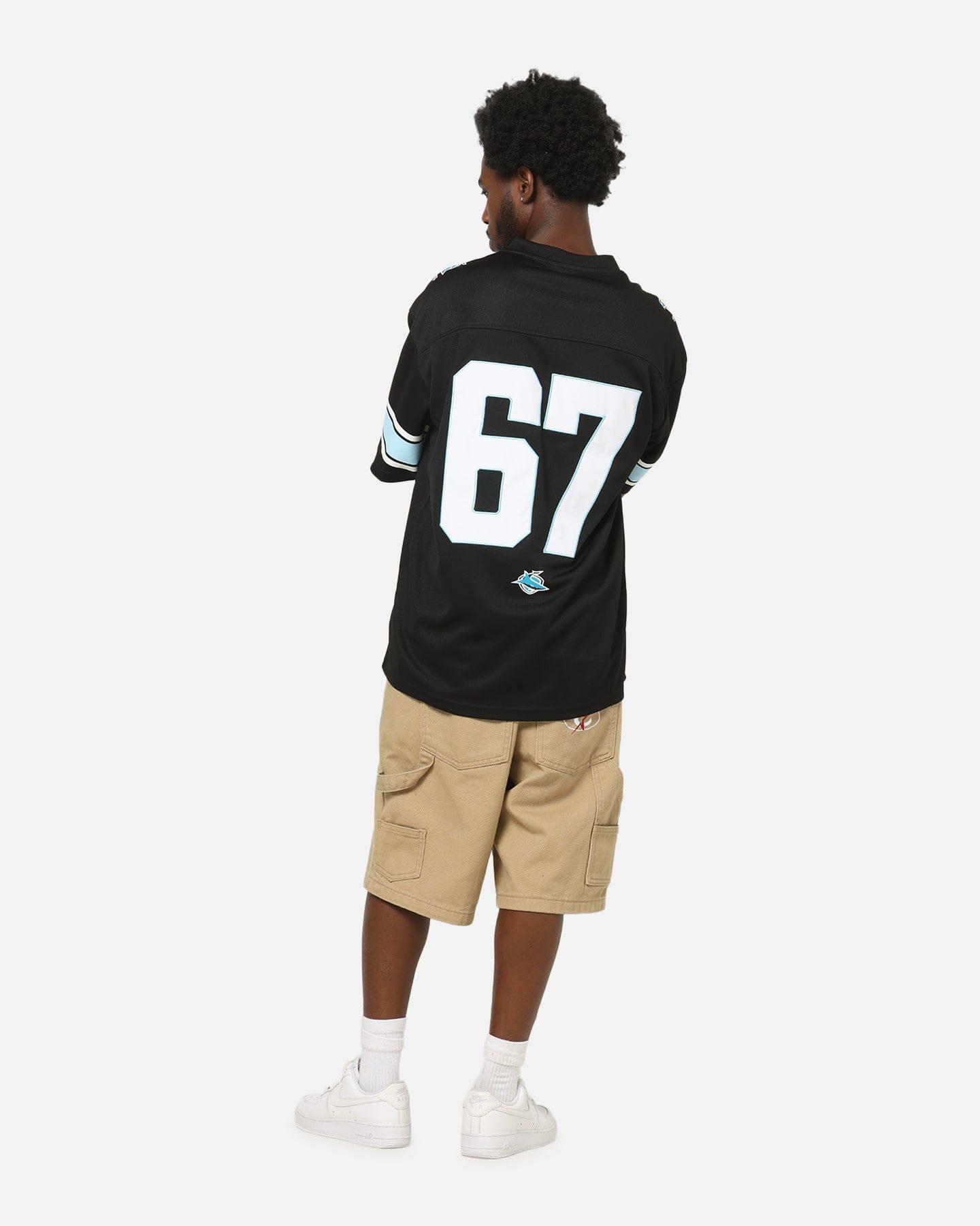 Bleacher Athletic Cronulla - Sutherland Sharks NRL Gridiron Mesh Jersey Official Team Color