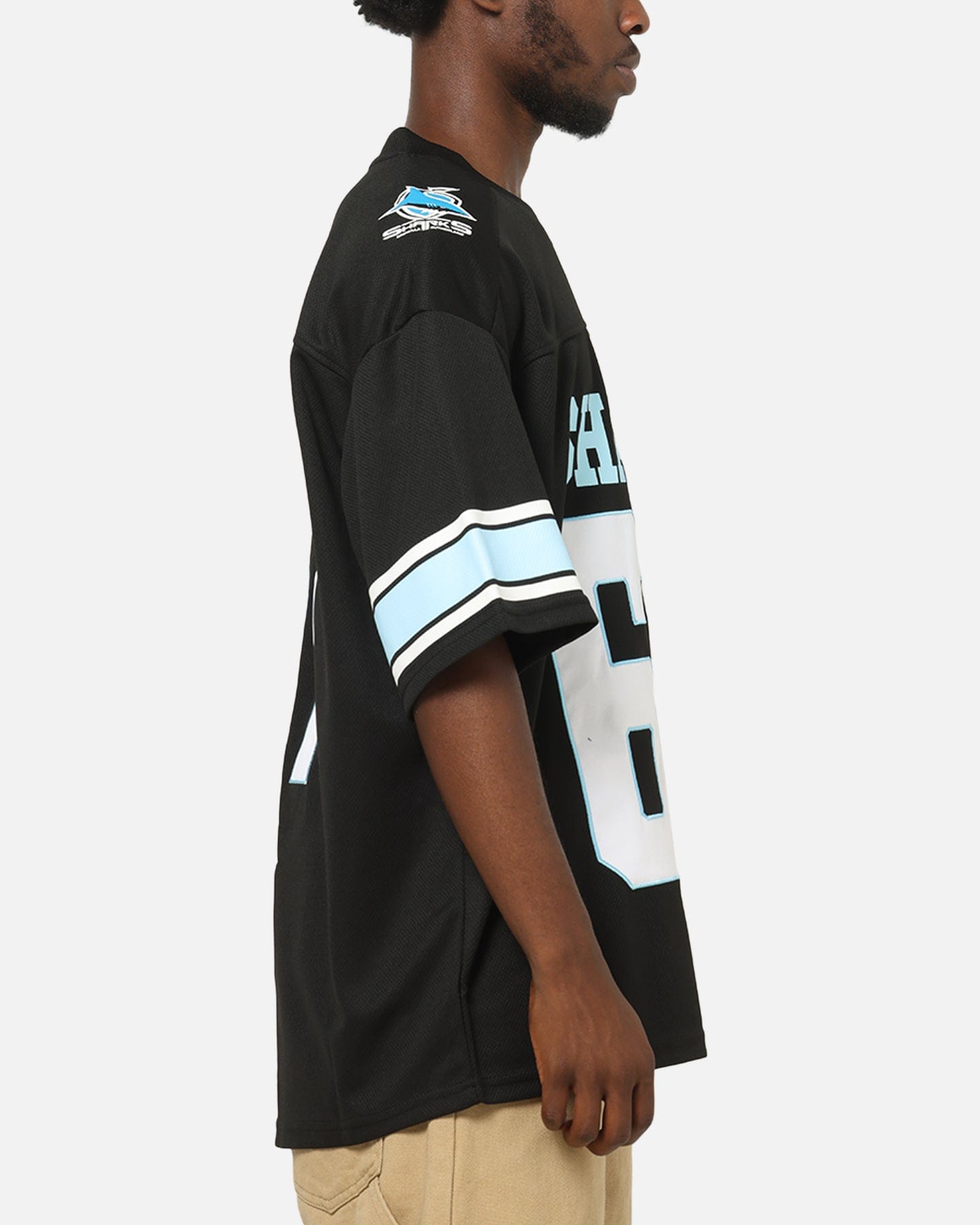 Bleacher Athletic Cronulla - Sutherland Sharks NRL Gridiron Mesh Jersey Official Team Color