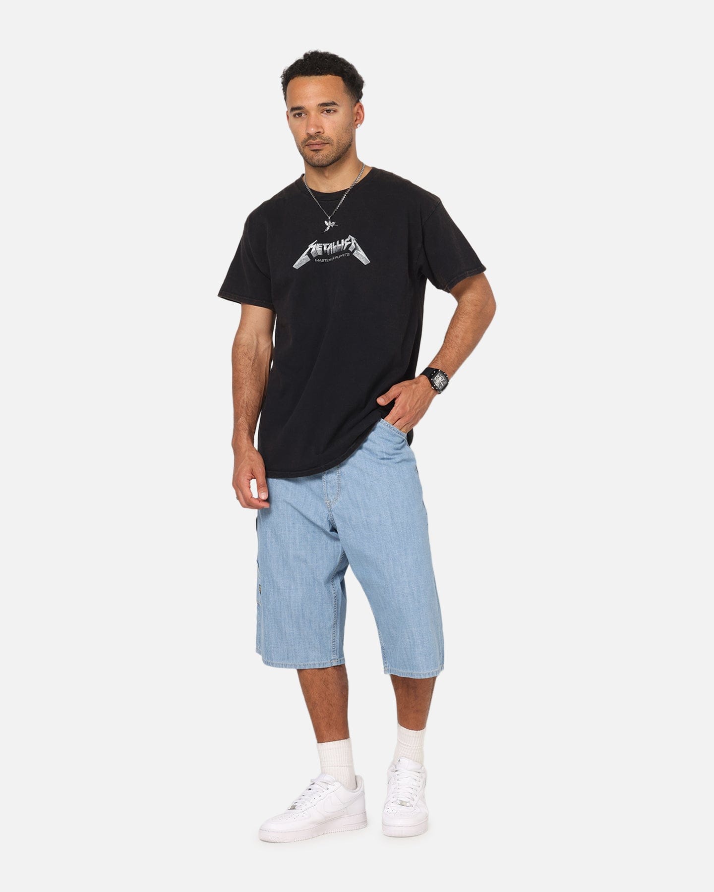 G - Star Bam Logger Denim Shorts Vintage Blue