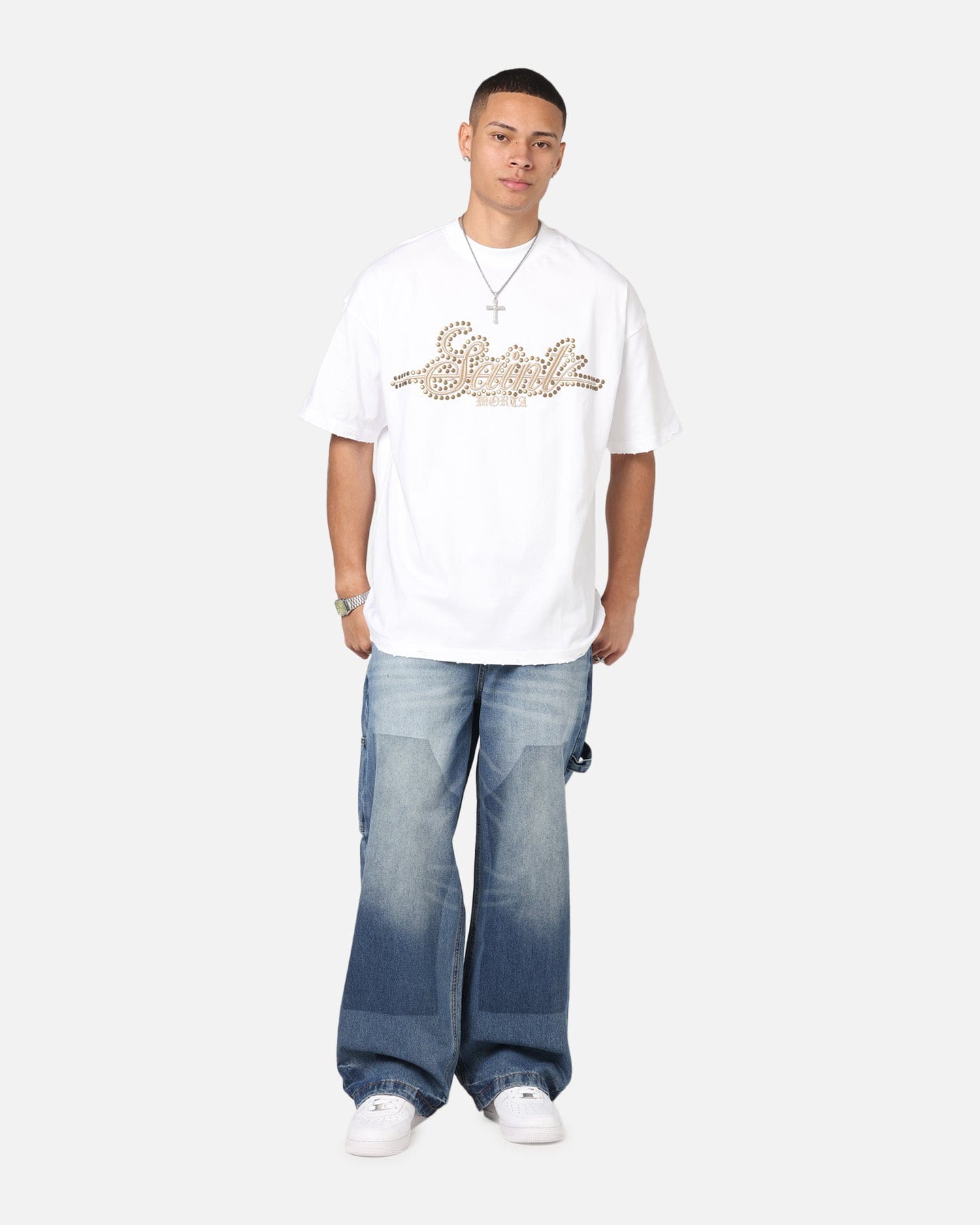 Saint Morta Rodeo Drive Boxy T - Shirt White/Brown