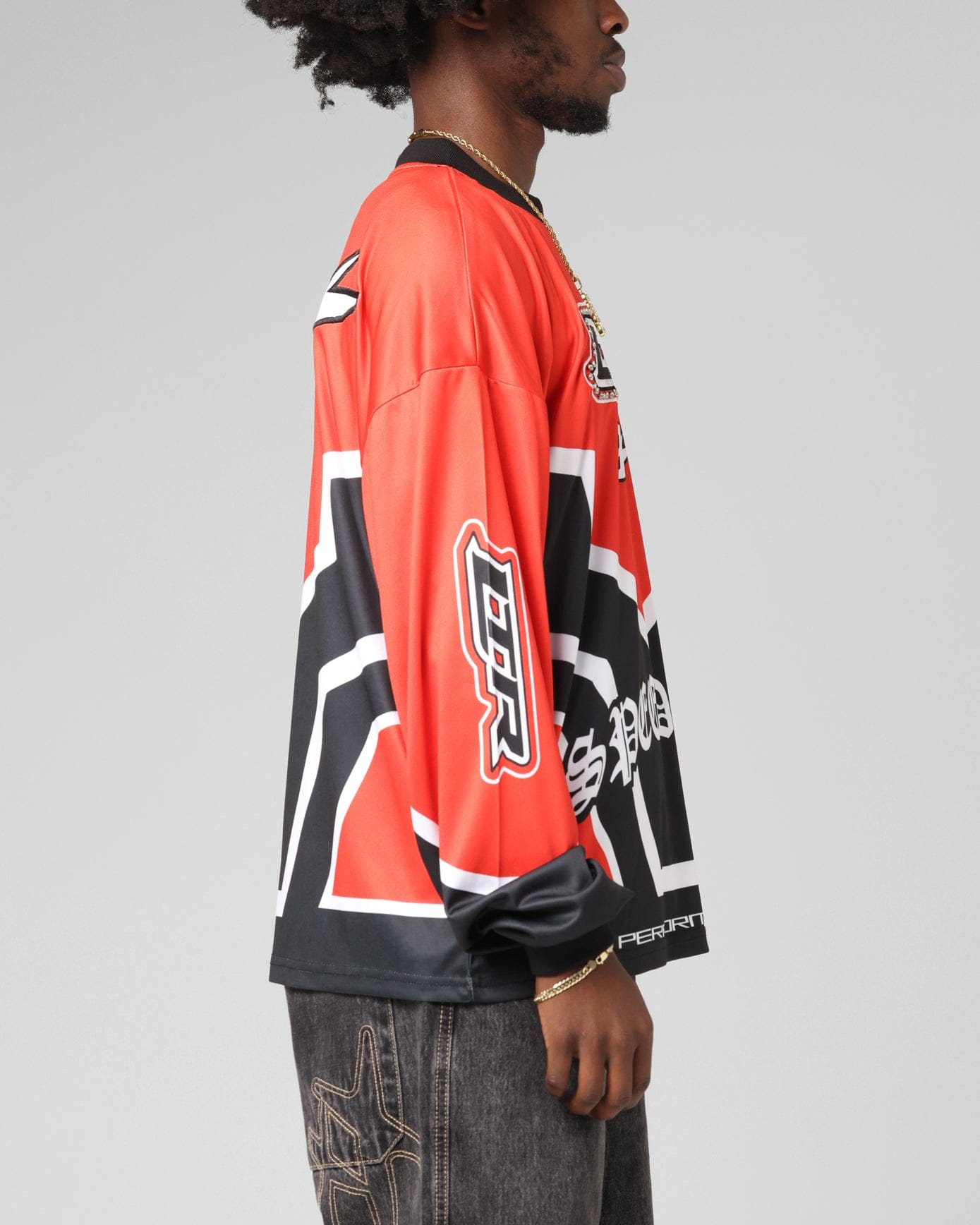 Loiter Thrill Racing Long Sleeve T - Shirt Red
