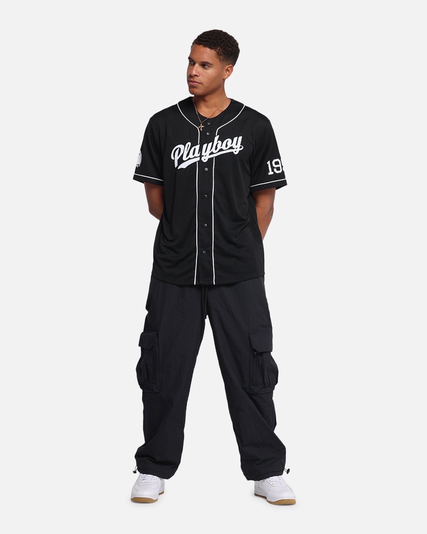 Playboy Bunny Baseball Jersey Black