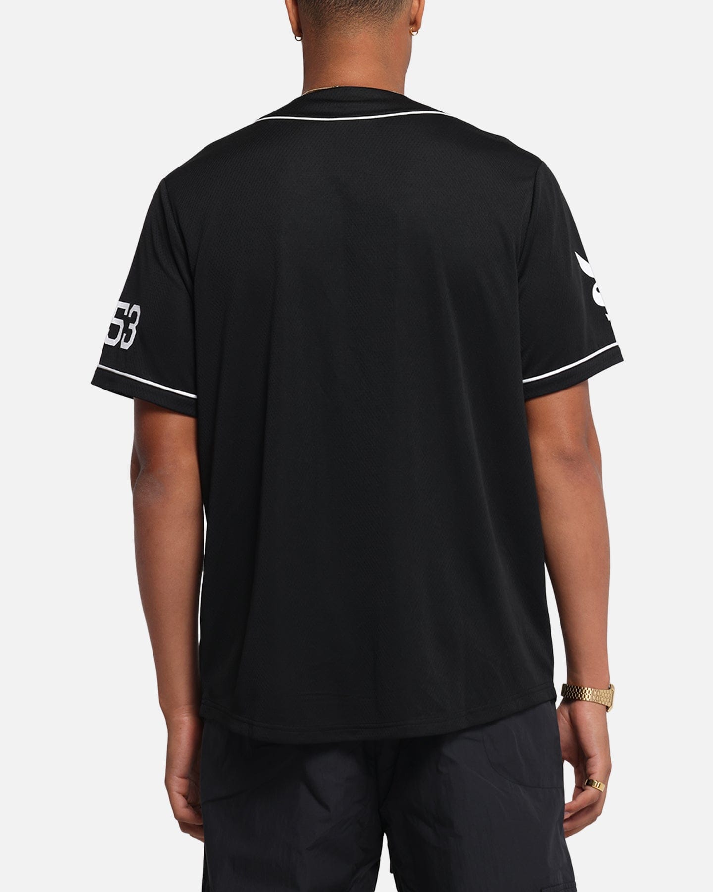 Playboy Bunny Baseball Jersey Black