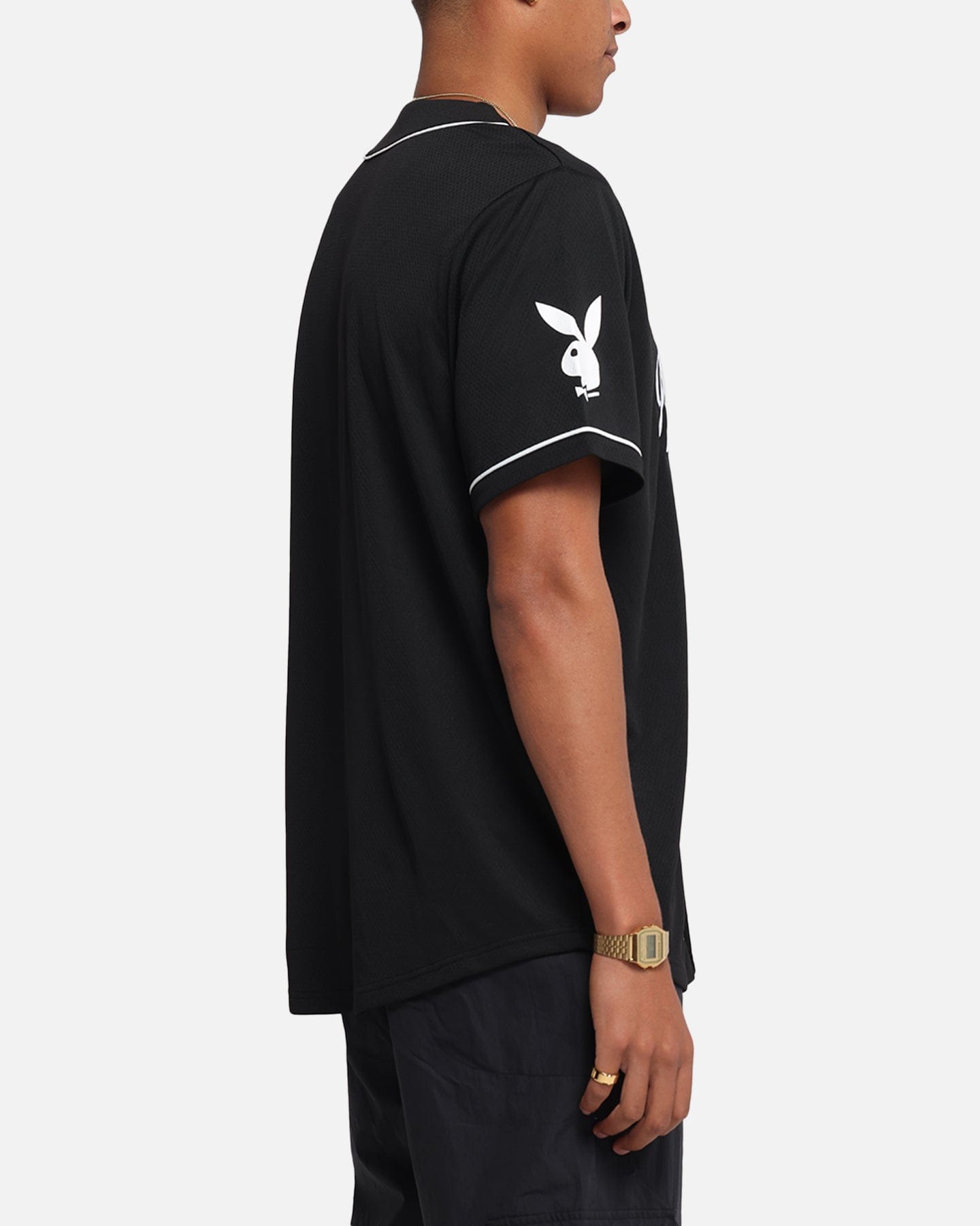 Playboy Bunny Baseball Jersey Black
