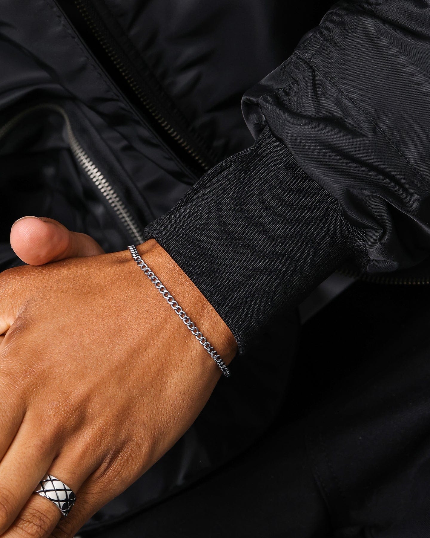 Saint Morta 3 mm Cuban Bracelet White Gold
