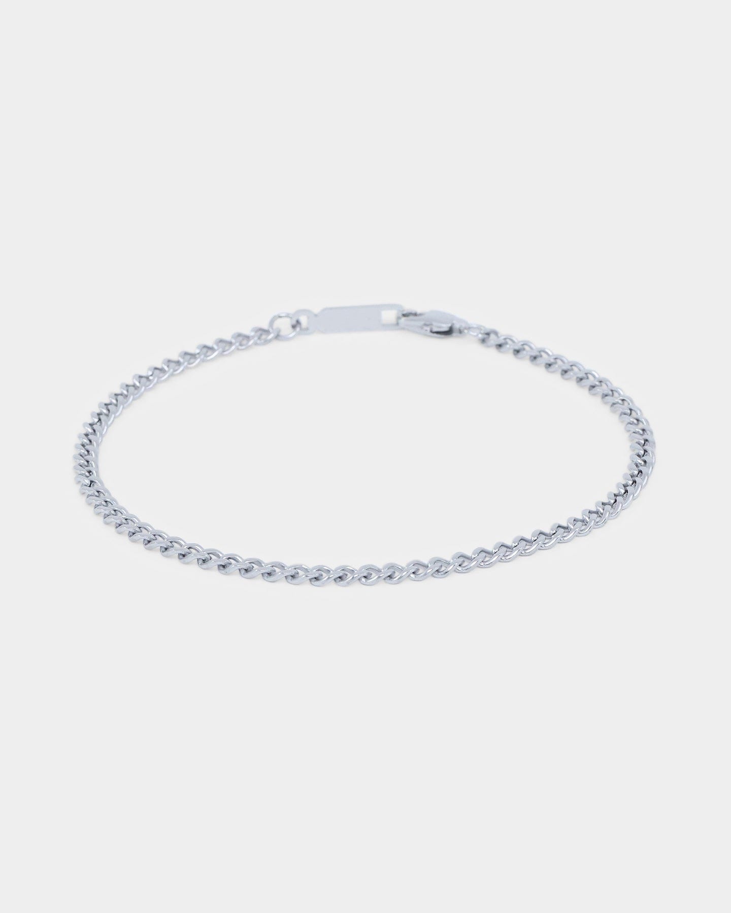 Saint Morta 3 mm Cuban Bracelet White Gold