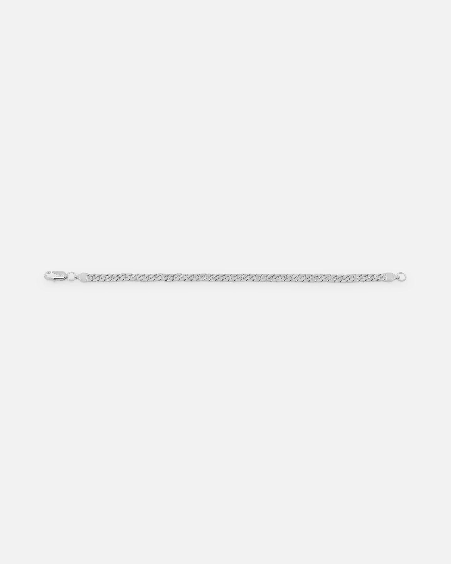 Saint Morta Flat Faced Curb Bracelet White Gold