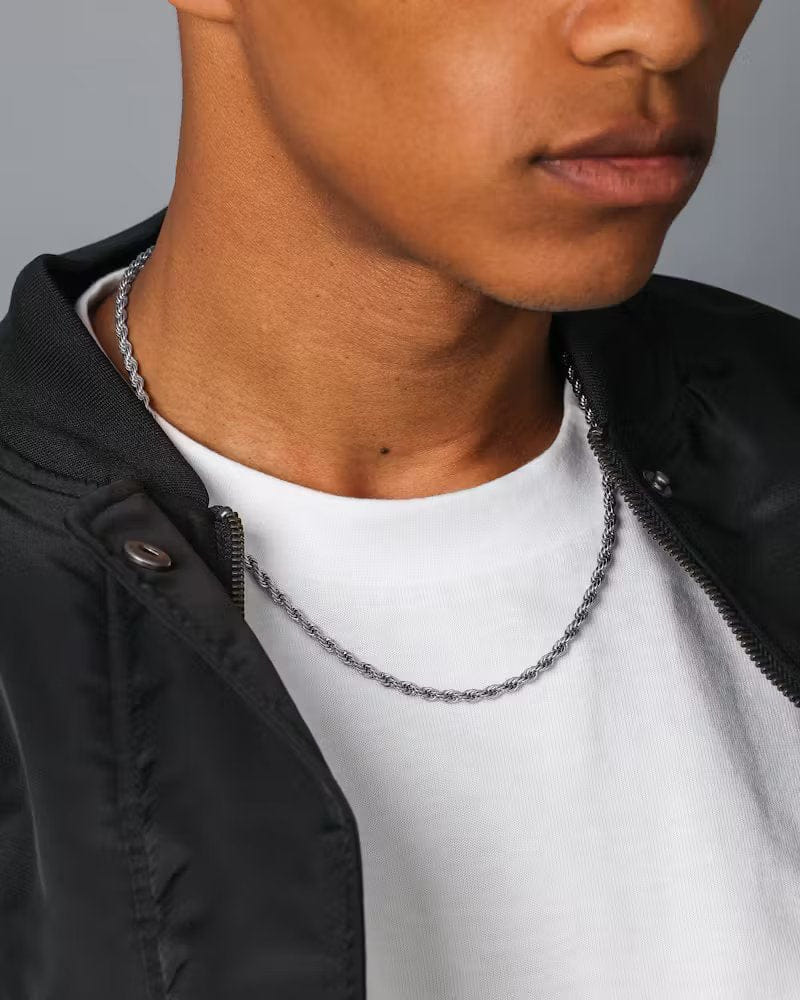 Saint Morta 4 mm Rope Chain White Gold