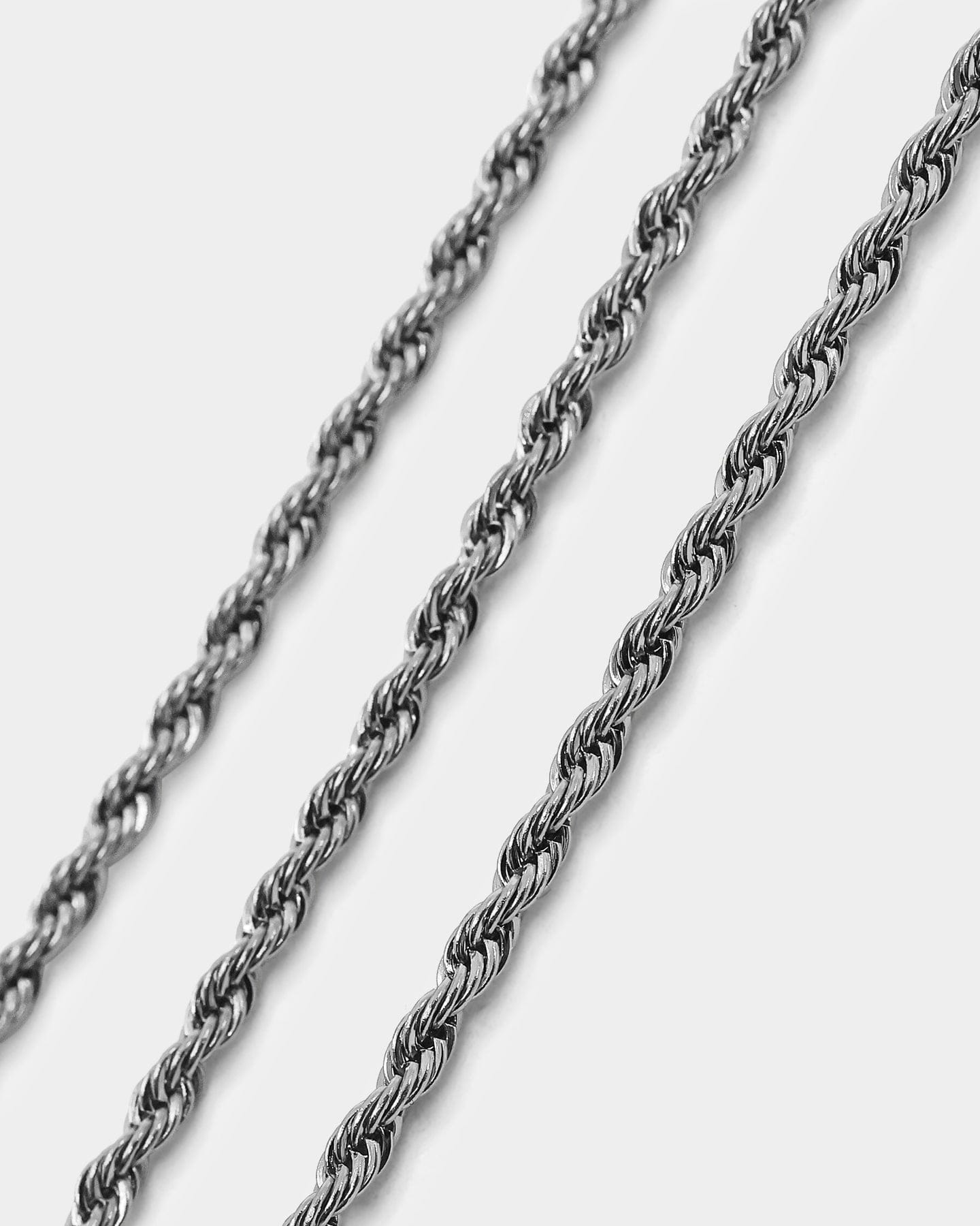 Saint Morta 2 mm Rope Chain White Gold