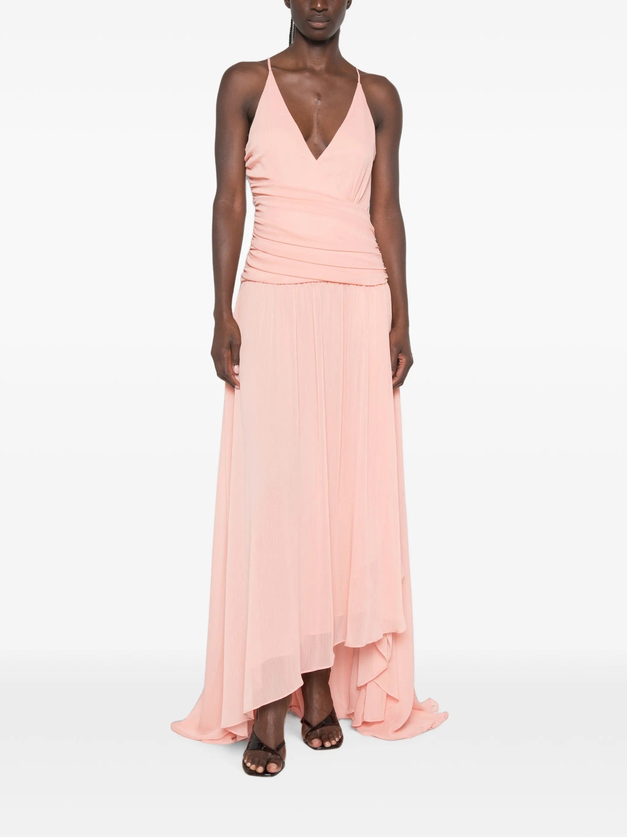 Arcina ORI Delilah ruched asymmetric maxi dress