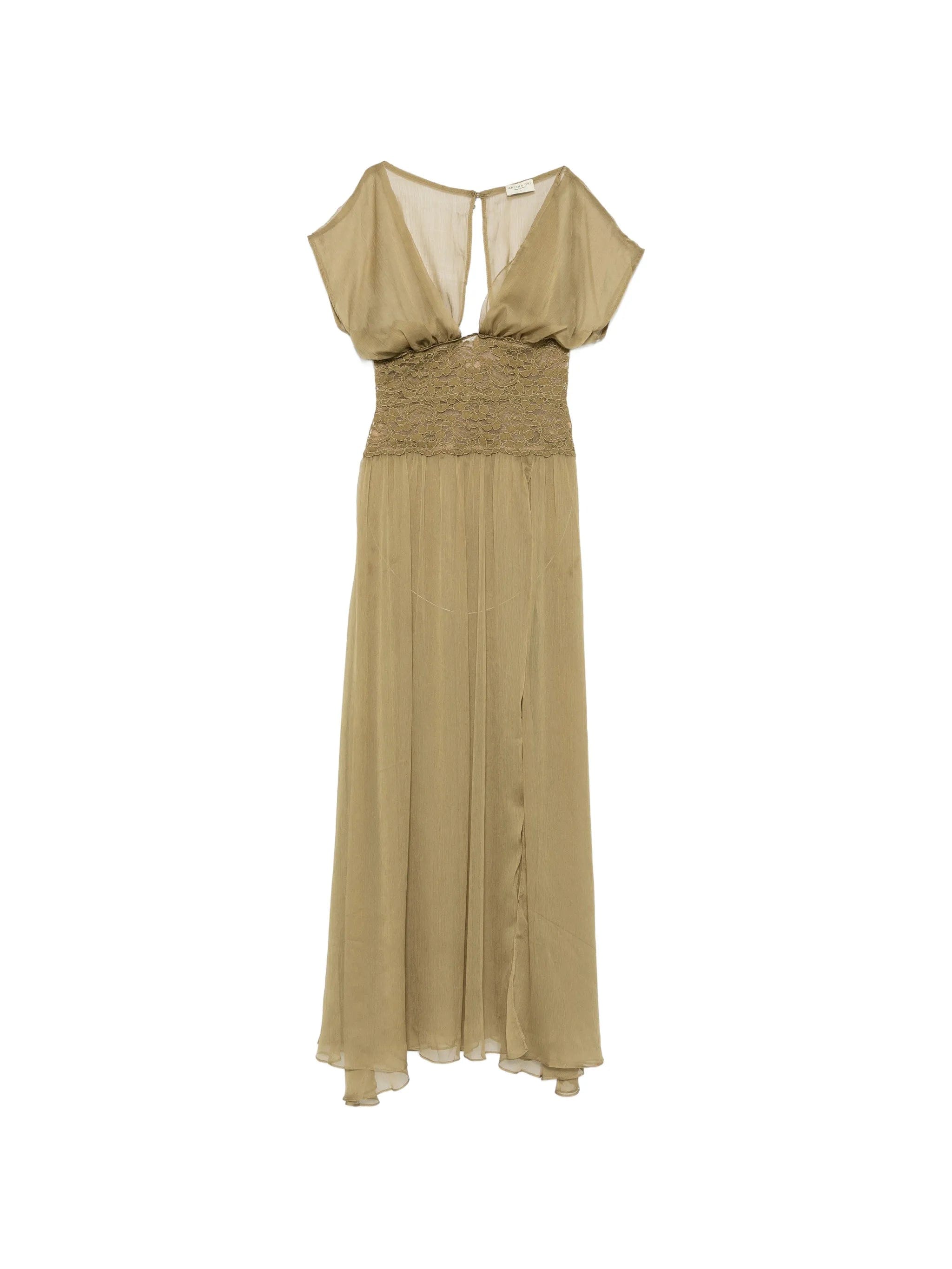 Arcina ORI Mary Jane lace - panelled maxi dress