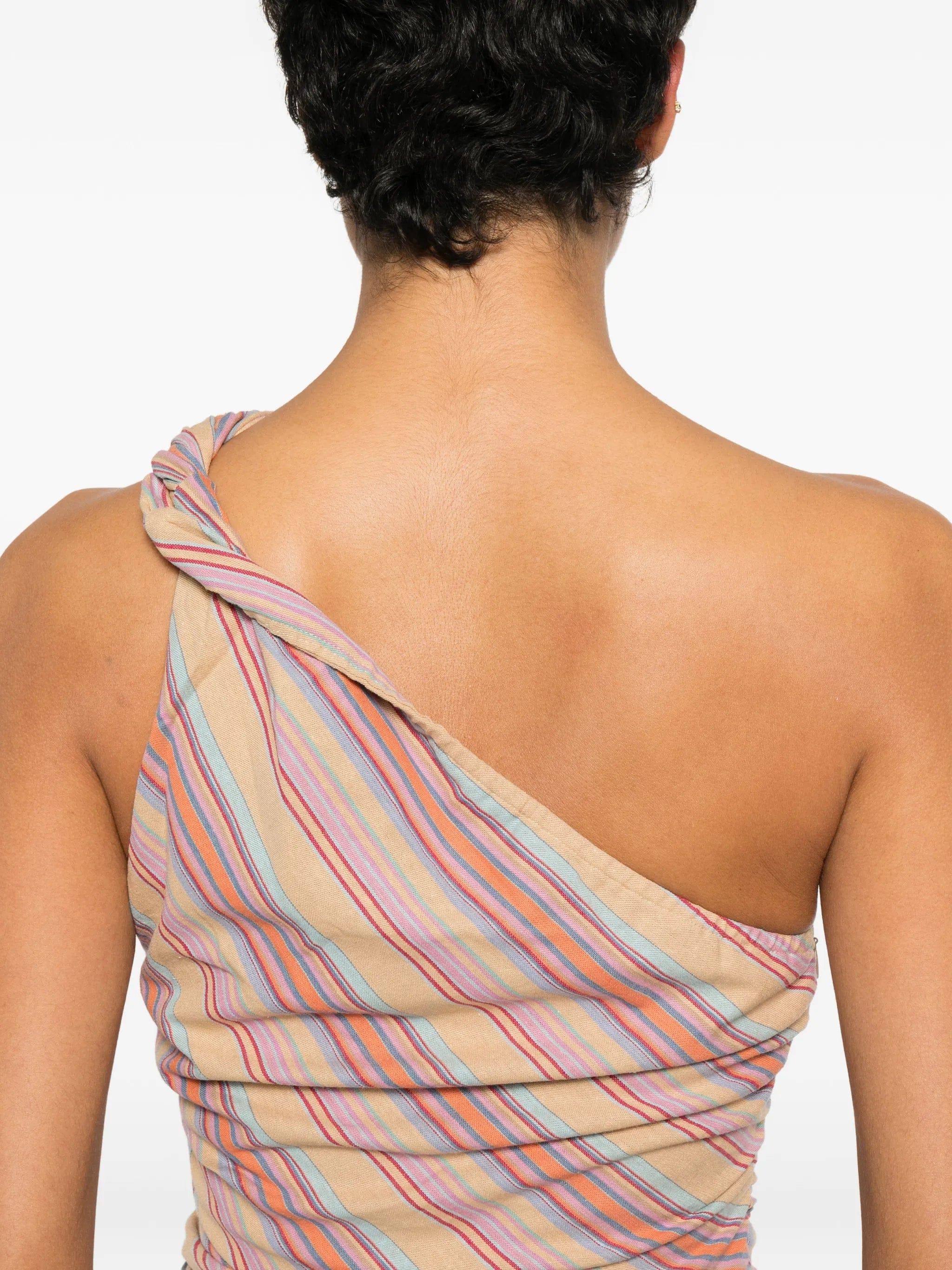 Faithfull Aurora striped one - shoulder blouse