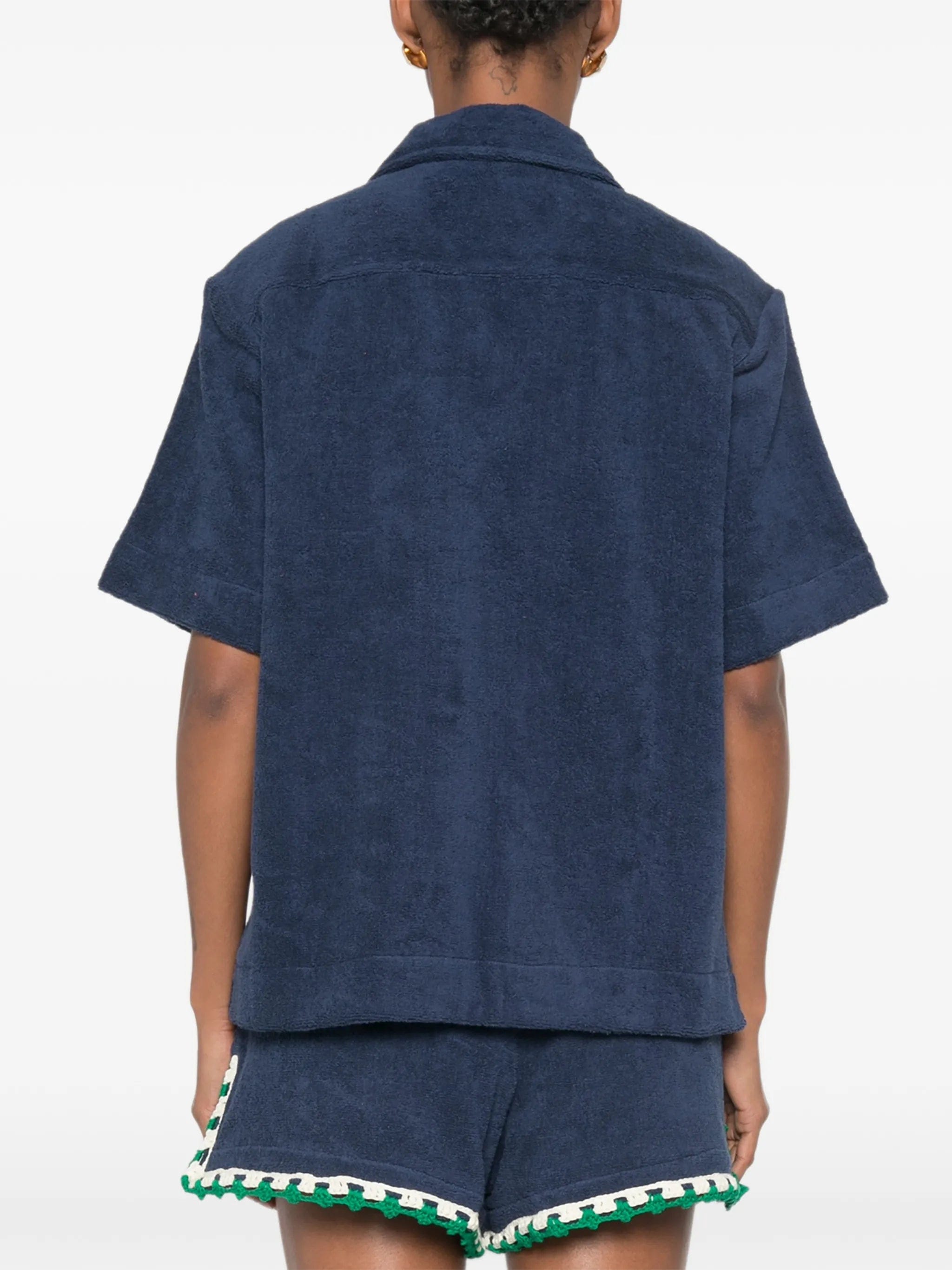 TERRY Puesto crochet - trim - detail shirt