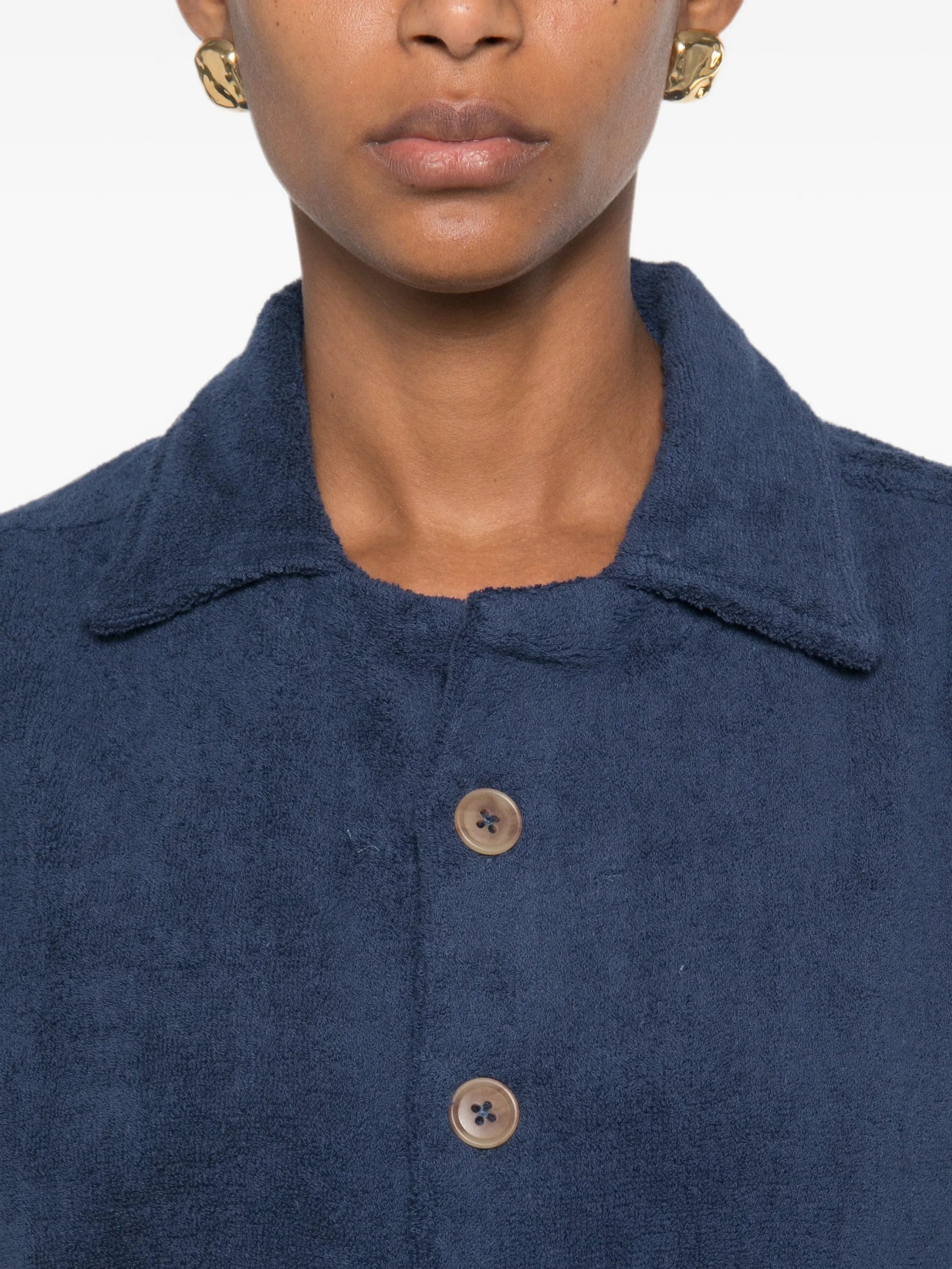 TERRY Puesto crochet - trim - detail shirt