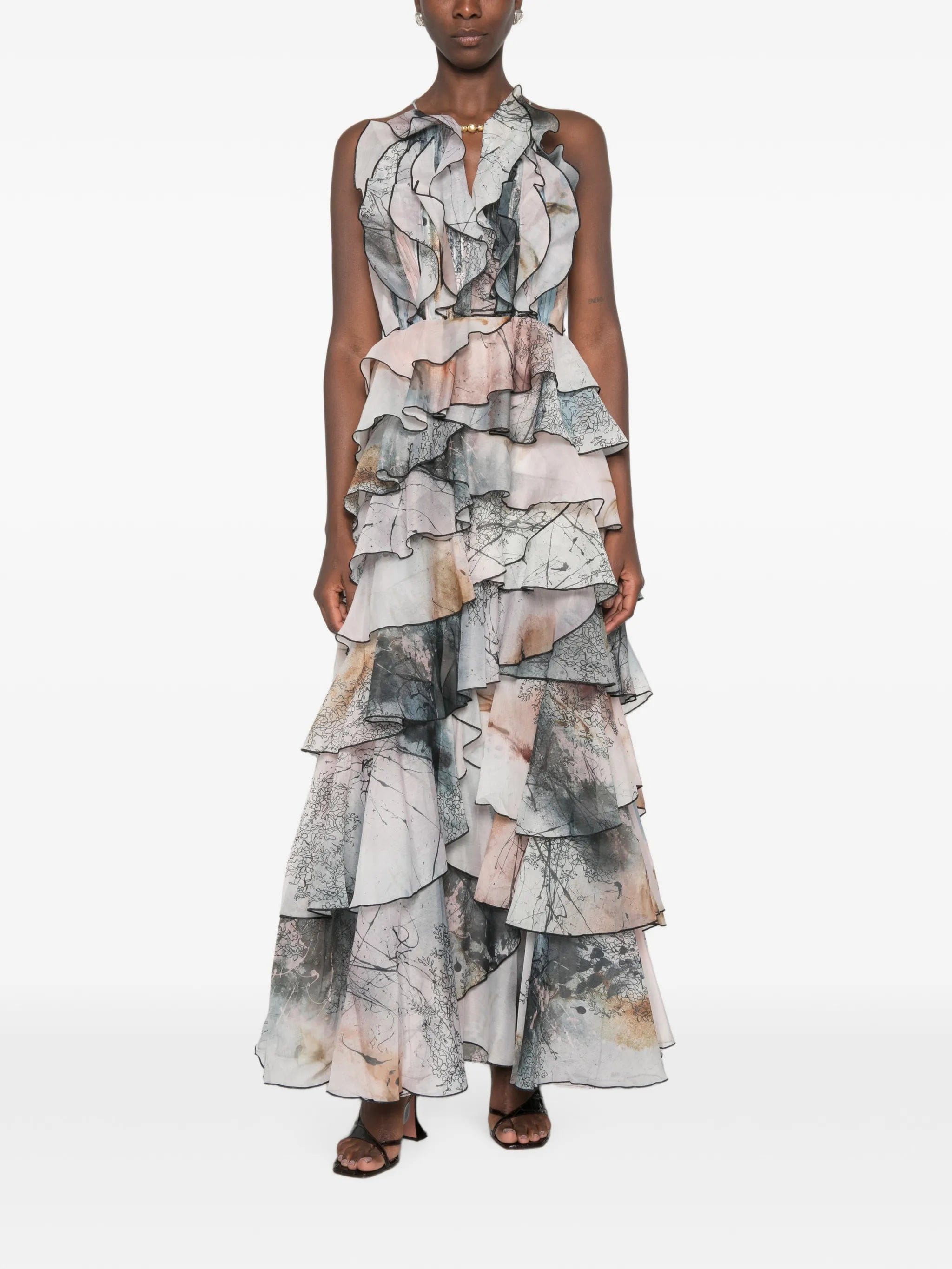 Aje Cleo ruffled gown