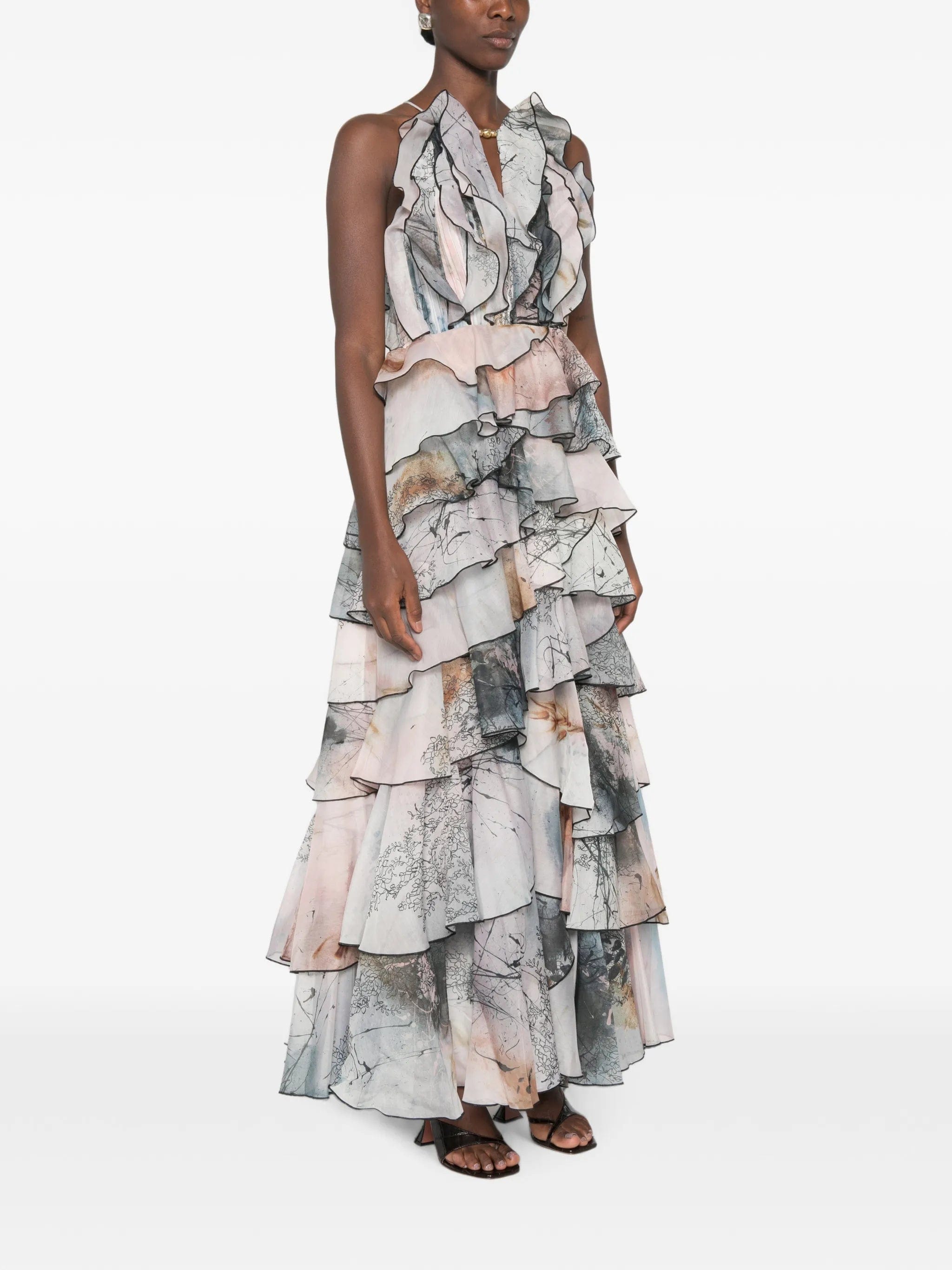 Aje Cleo ruffled gown
