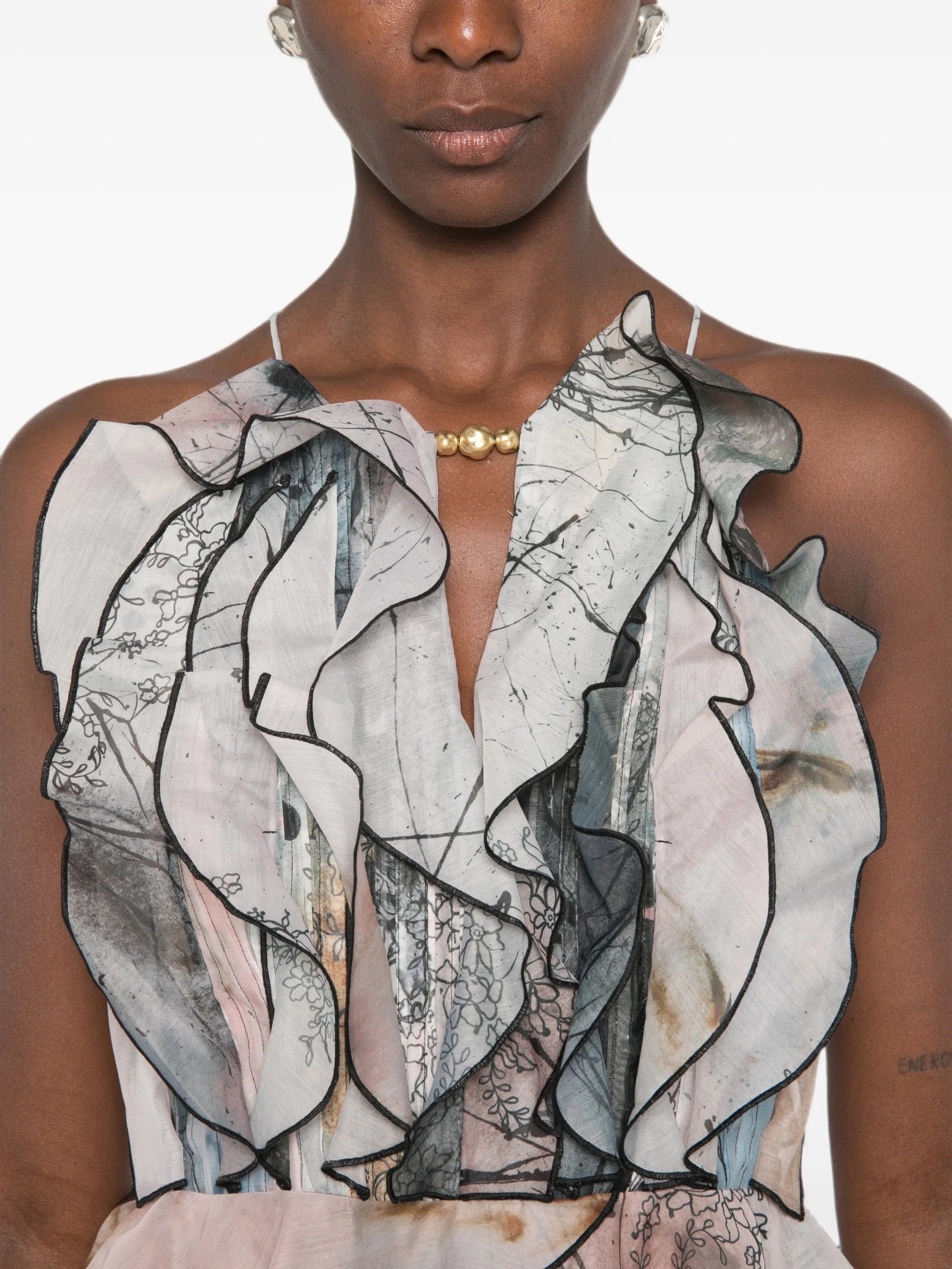 Aje Cleo ruffled gown