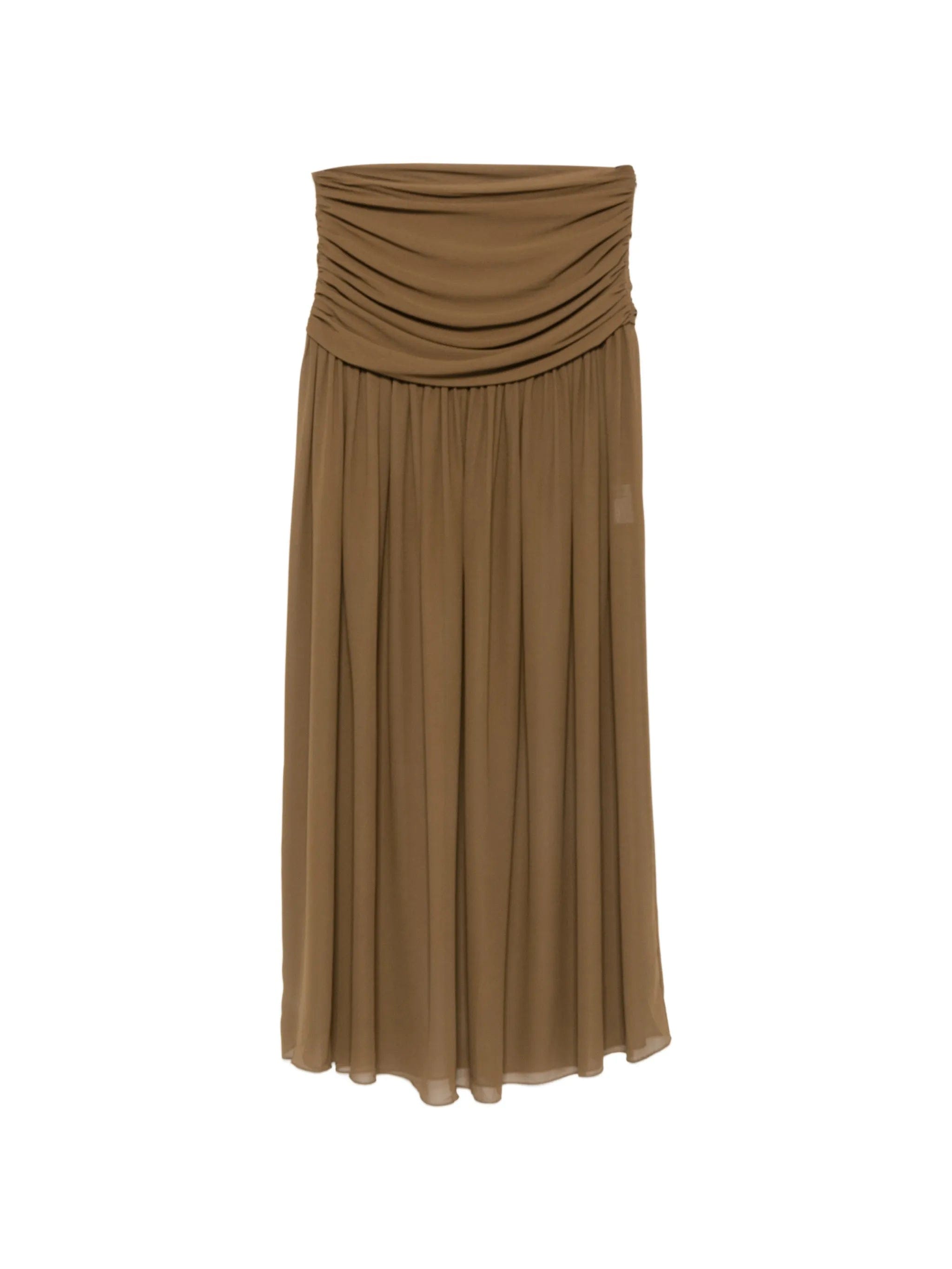 De la Vali Agapito ruched maxi skirt