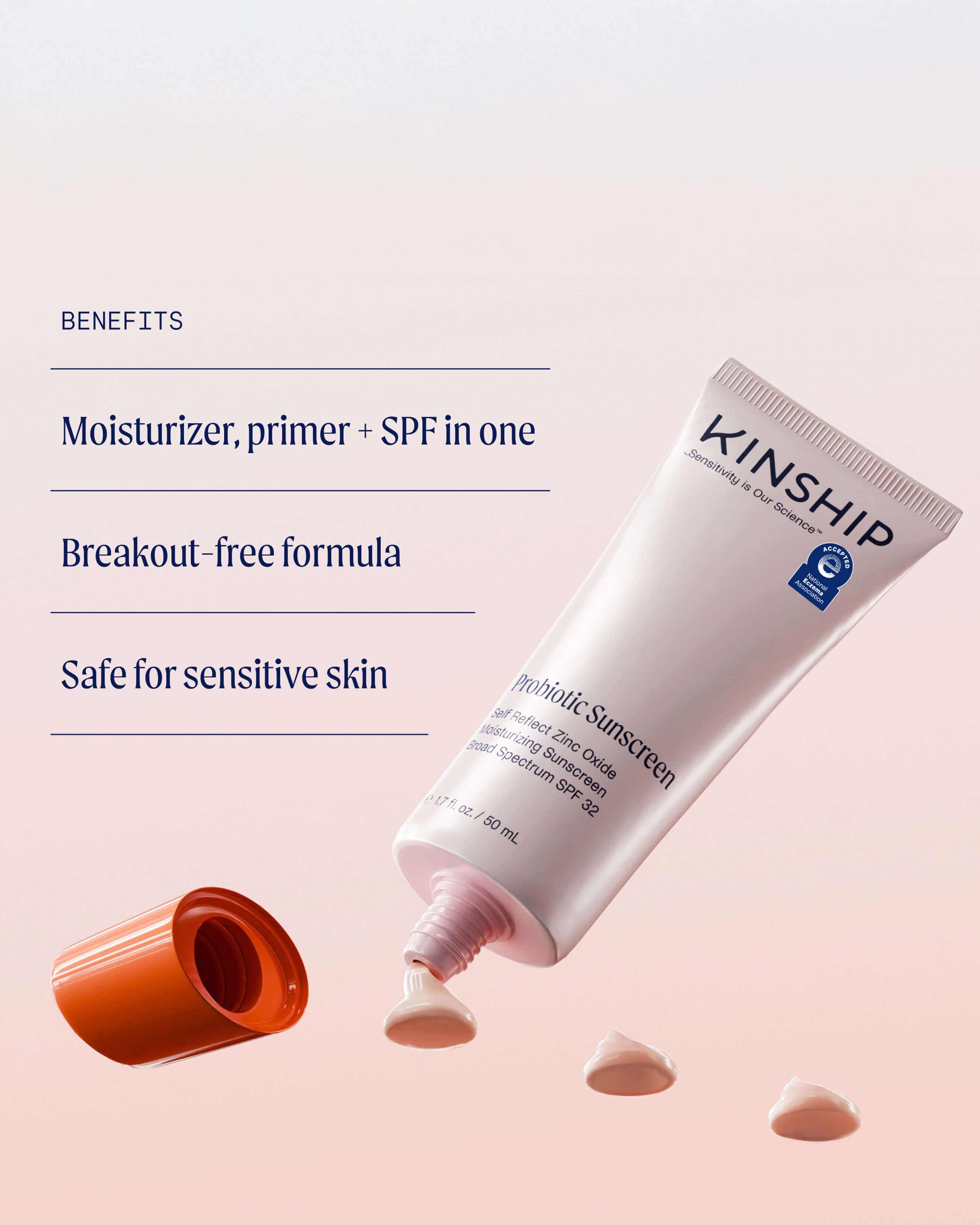 Kinship Self Reflect SPF 32 Probiotic Moisturizing Sunscreen