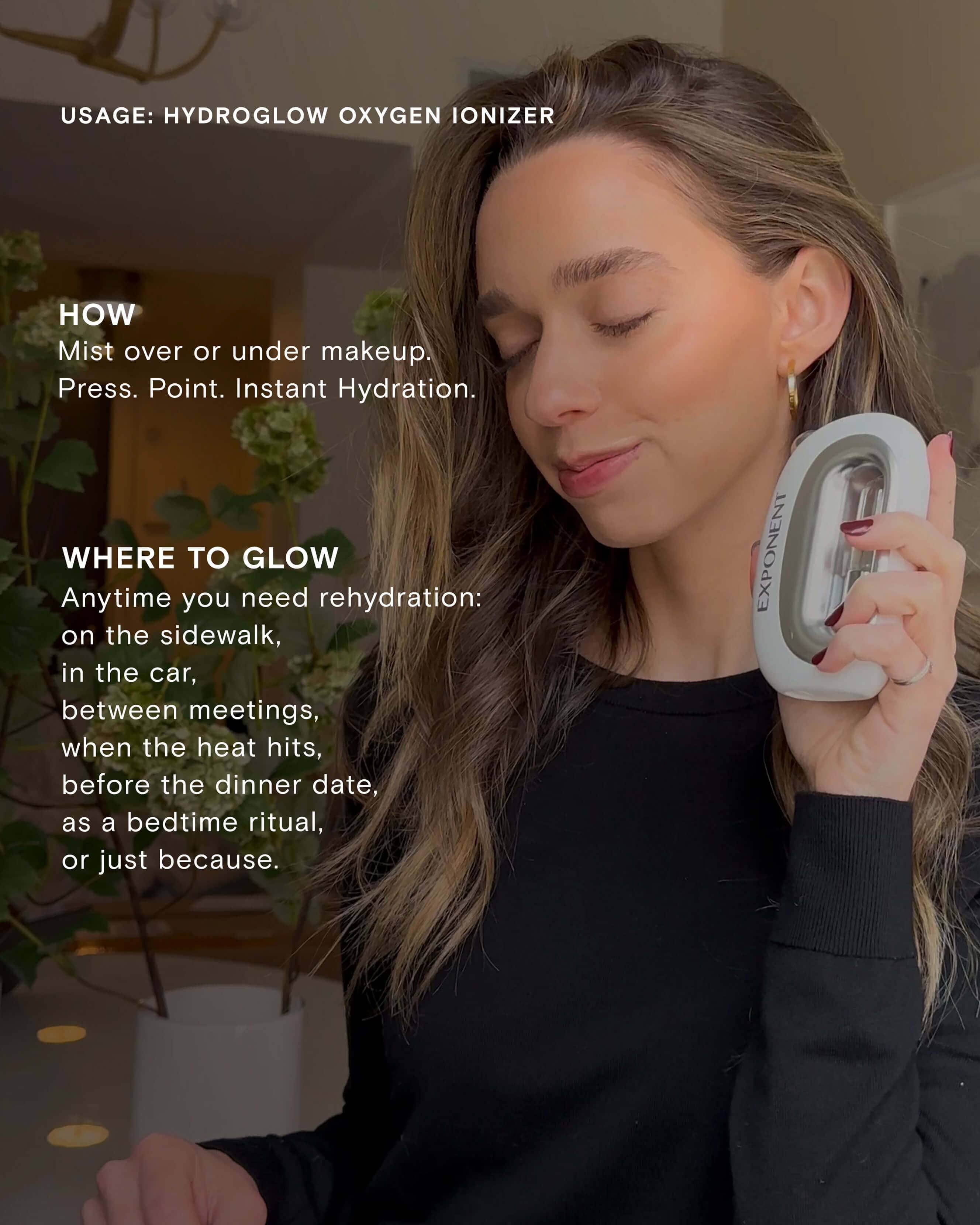 Exponent Beauty HydroGlow Oxygen Ionizer