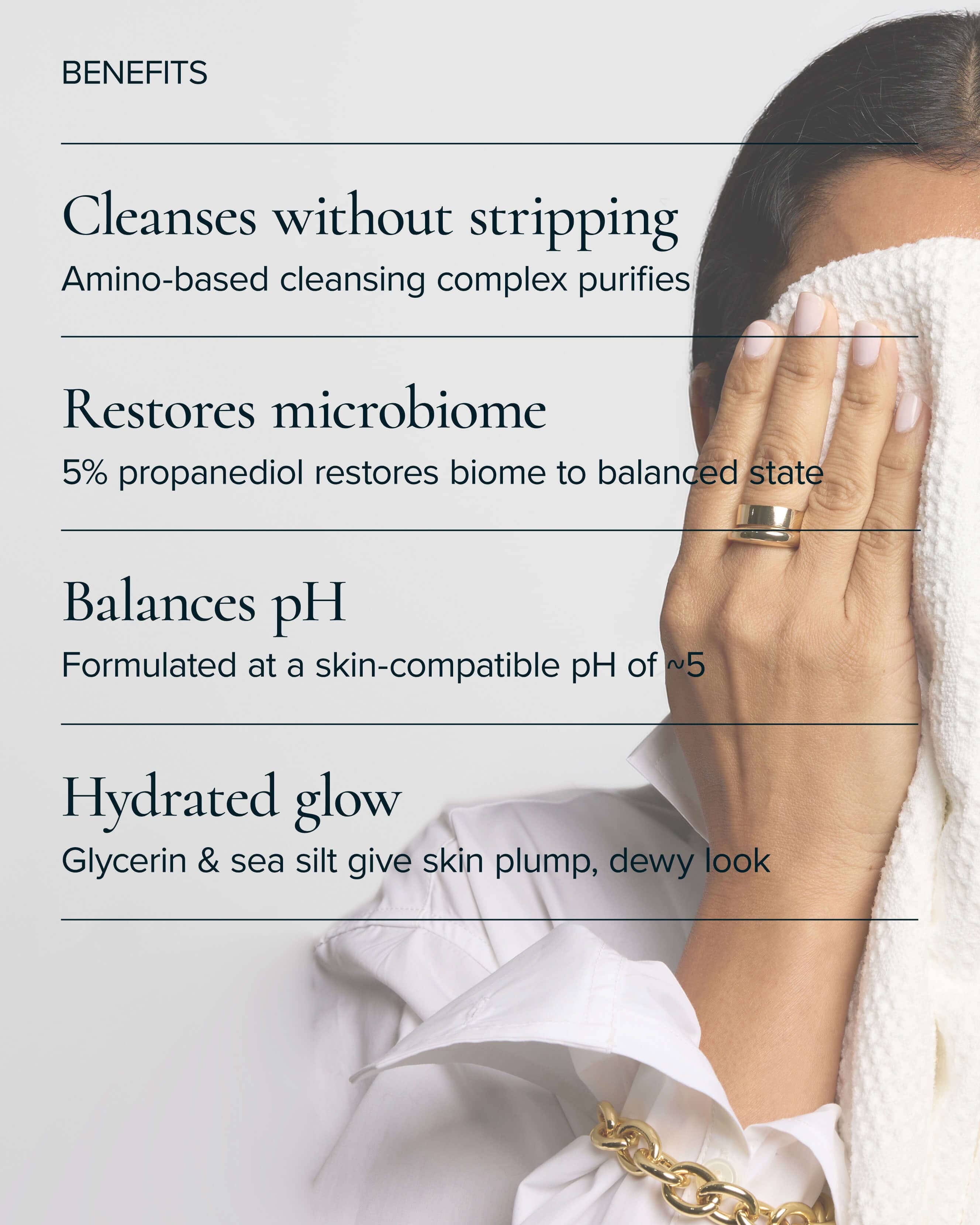 MARA Aura Cleanse Gentle Foaming Gel Cleanser for Dry Skin with Algae
