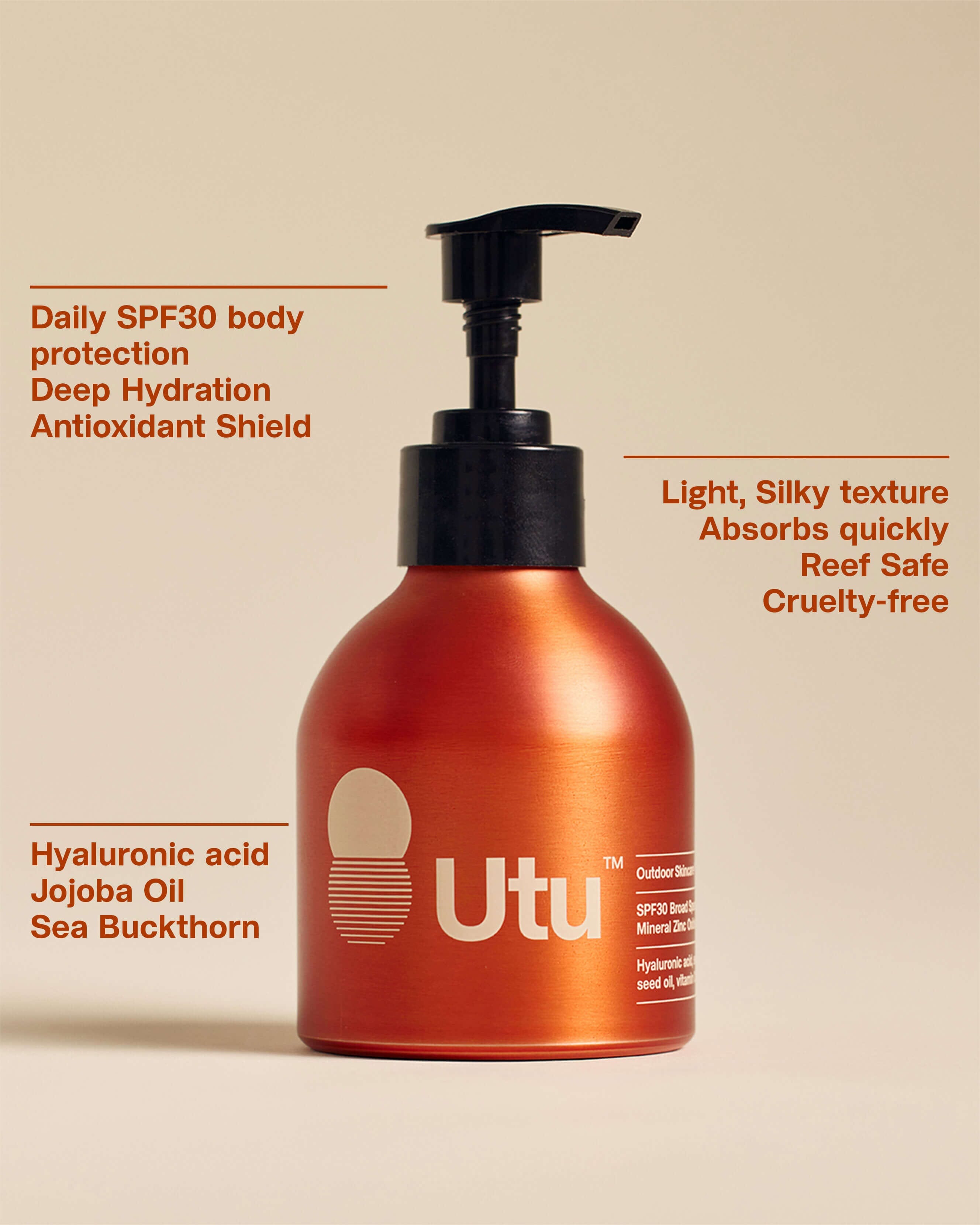Utu Broad Spectrum SPF30 Moisturizing Body Sunscreen