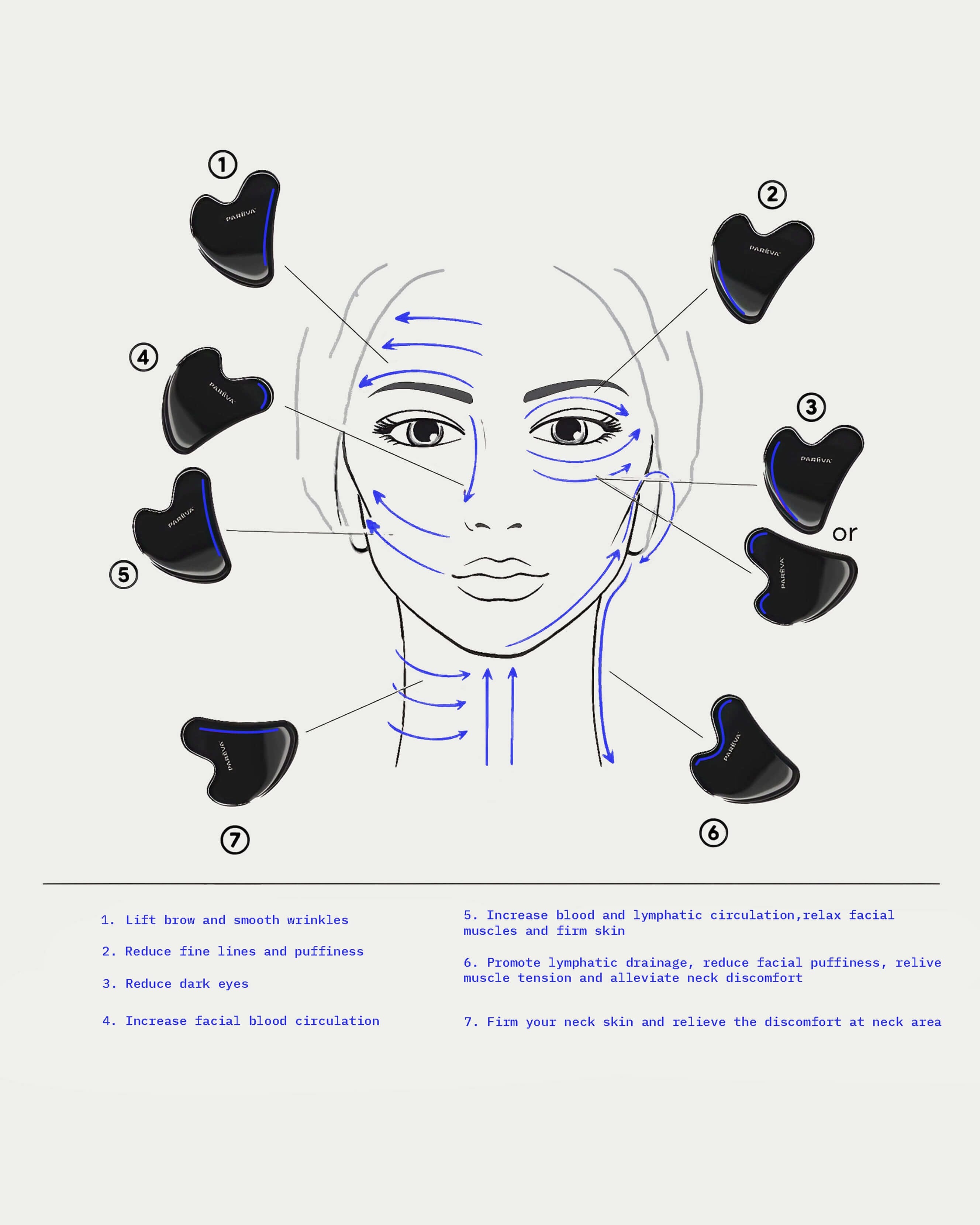 Parëva Beauty Stainless Steel Gua Sha