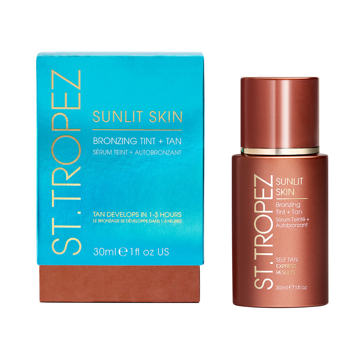 St. Tropez Sunlit Skin Bronzing Tint and Self Tan Face Serum