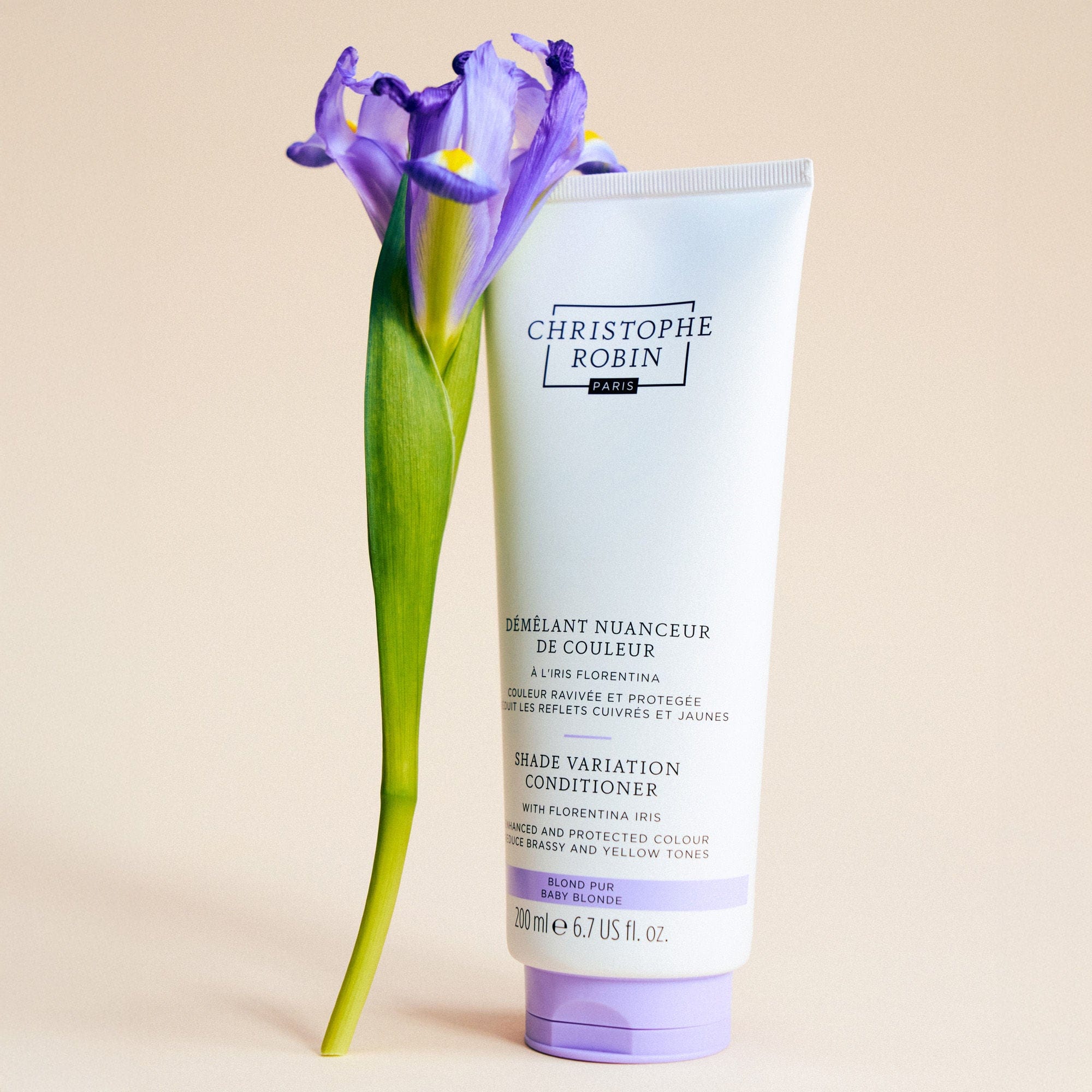 Christophe Robin Shade Variation Conditioner With Florentina Iris Baby Blonde