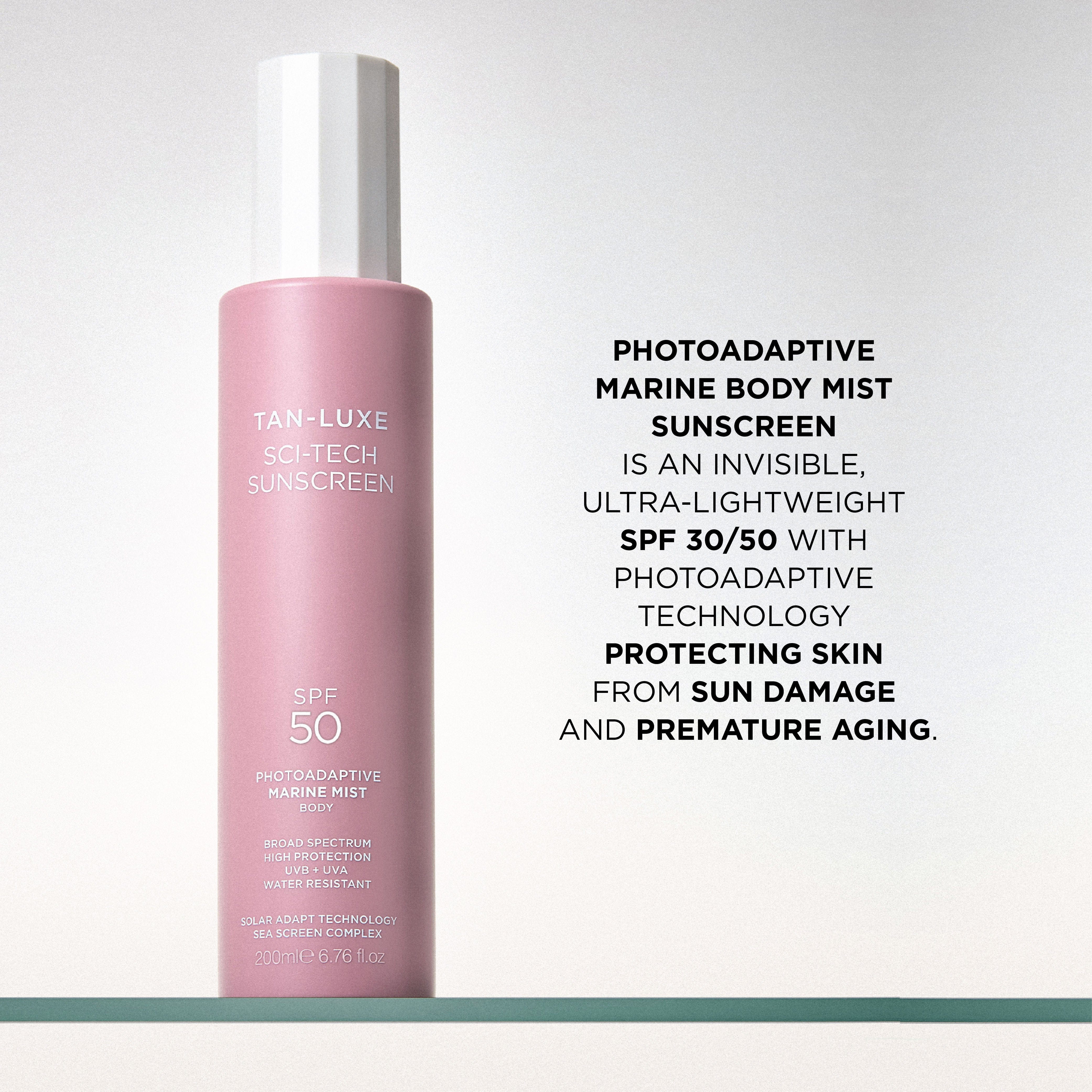 Tan-Luxe Sci - Tech Photoadaptive Marine Body Mist SPF 50