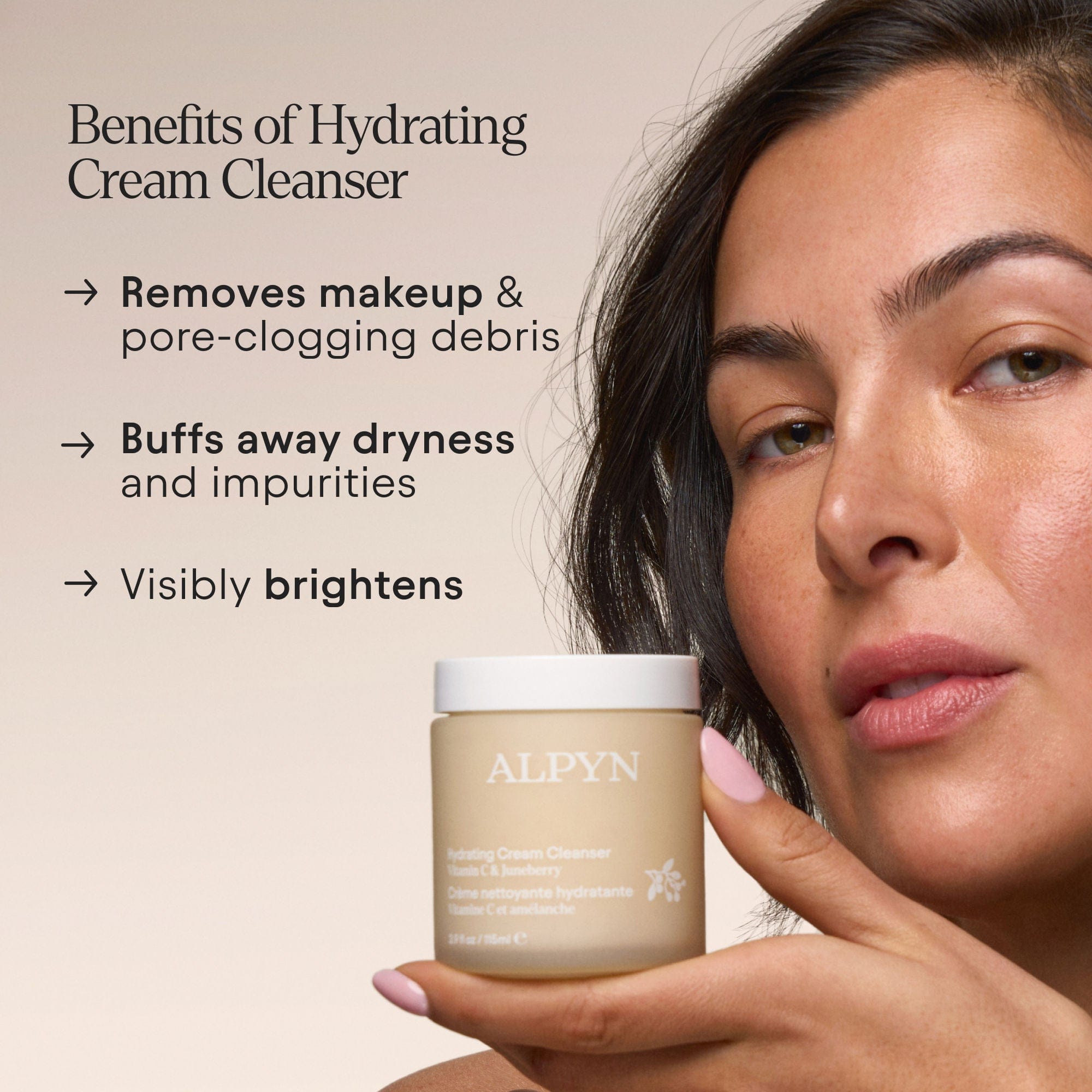 Alpyn Beauty Hydrating Cold Cream Cleanser with Vitamin C and Juneberry
