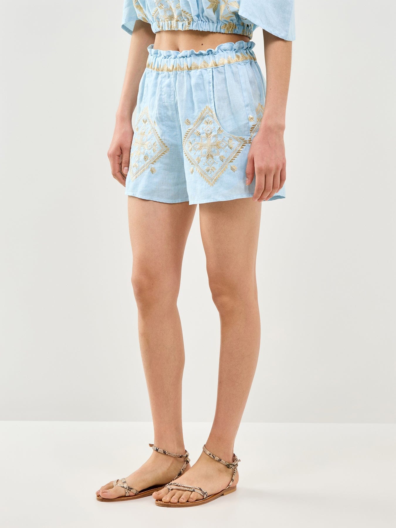 Kori Lefkada Casual Shorts Blue