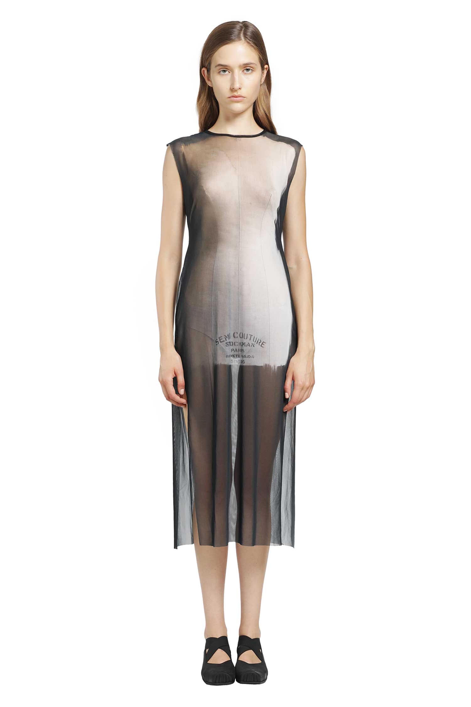 IA London Sheer Semi Couture Dress with Slits