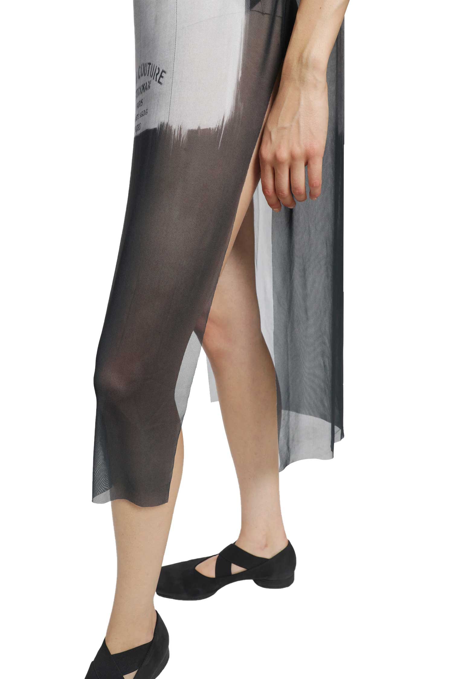IA London Sheer Semi Couture Dress with Slits