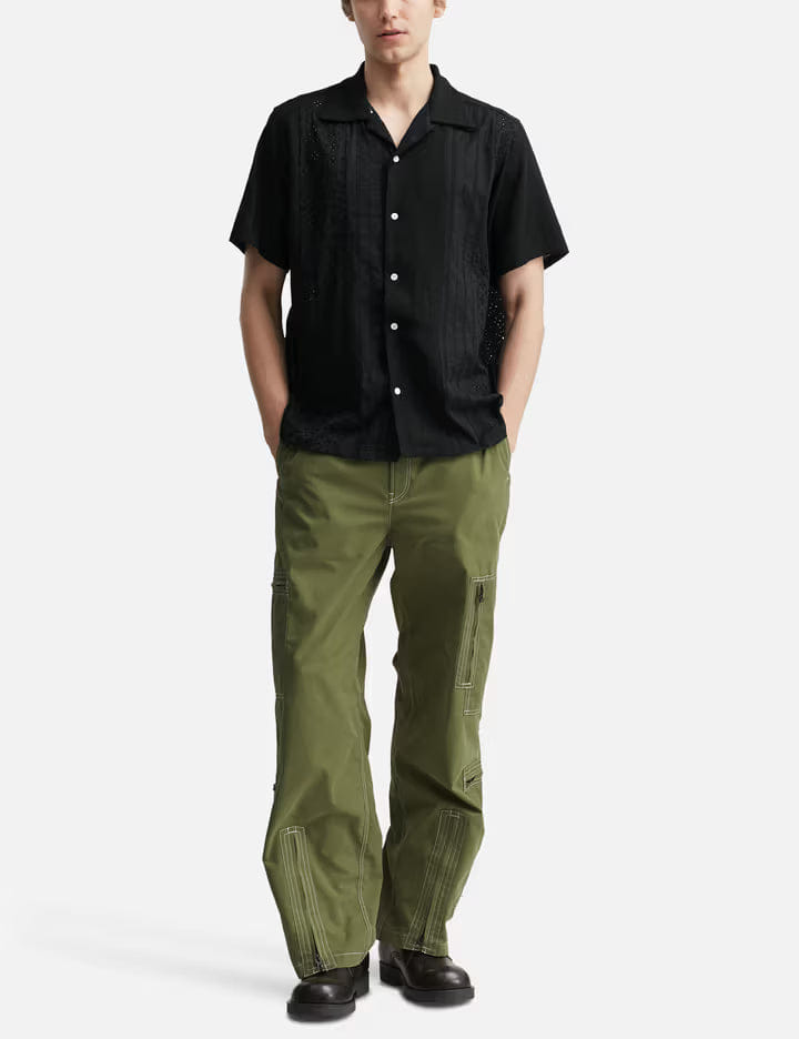 Nòmarhythm Textile Lace Patchwork Shirt