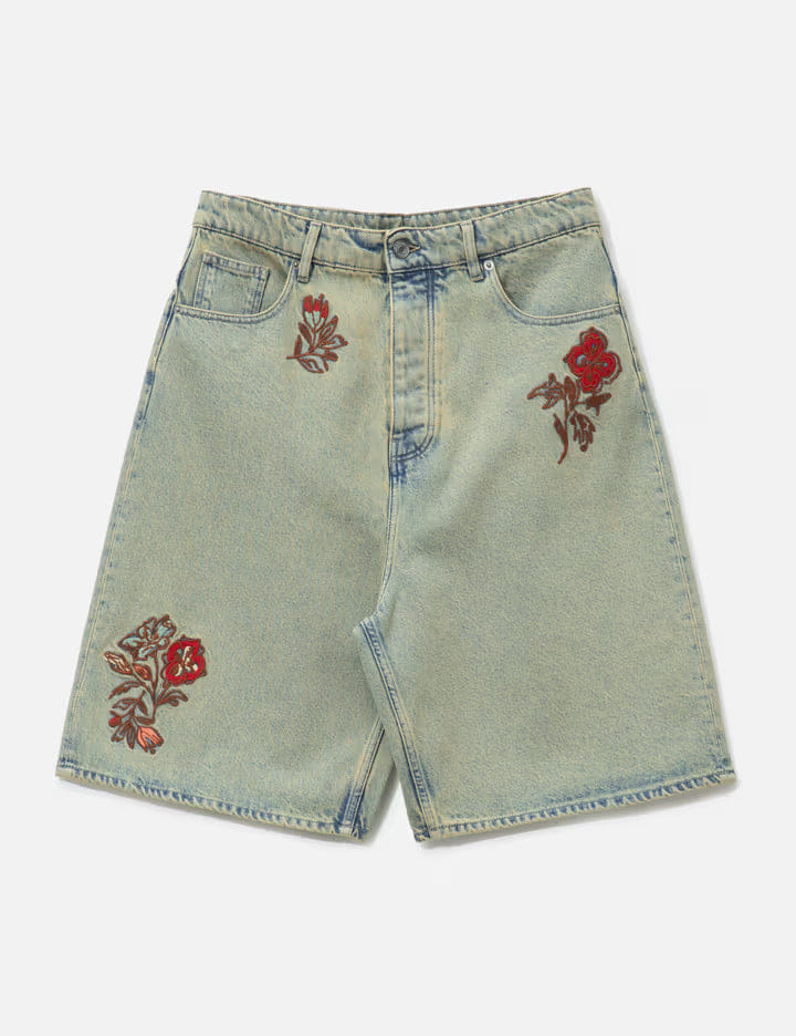 Drole de Monsieur Short Jean Dusty Brodé Fleurs