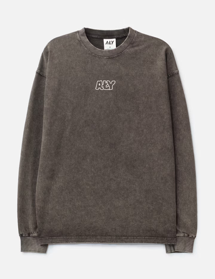 Aly Dont Change The Vibe Black Washed Longsleeve T - Shirt