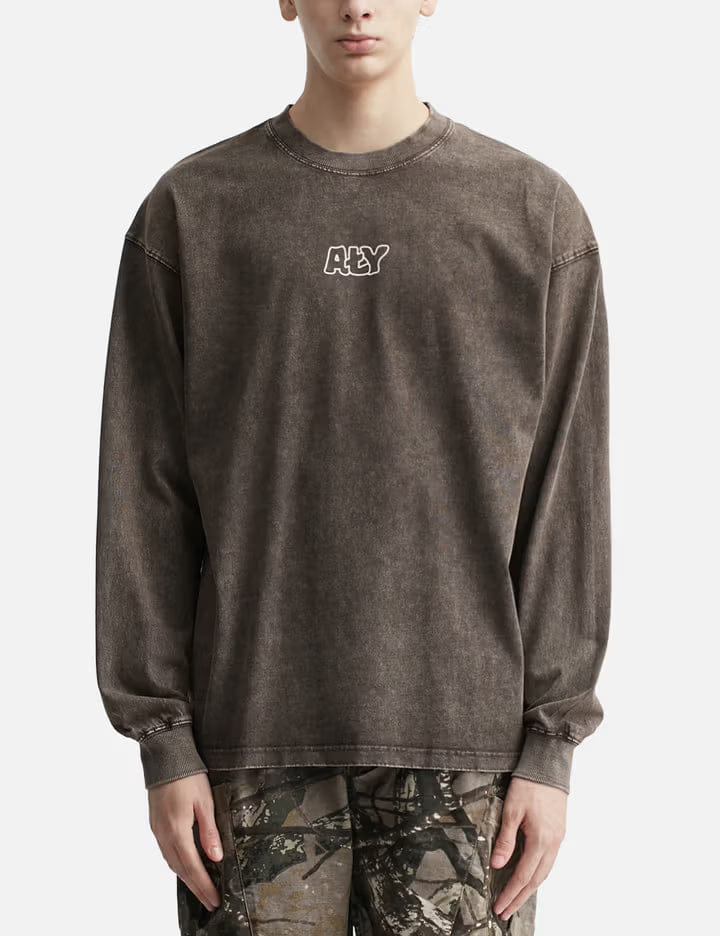 Aly Dont Change The Vibe Black Washed Longsleeve T - Shirt