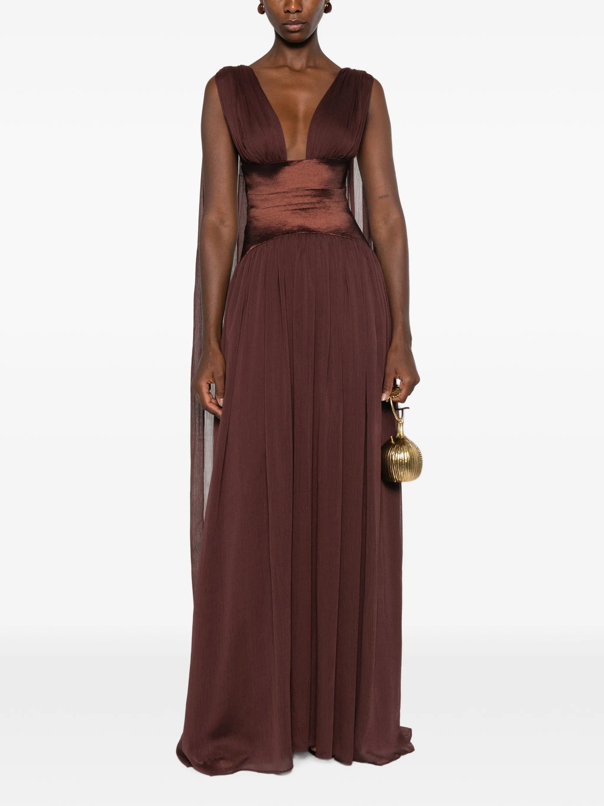 Arcina ORI Ramona draped - panel maxi dress