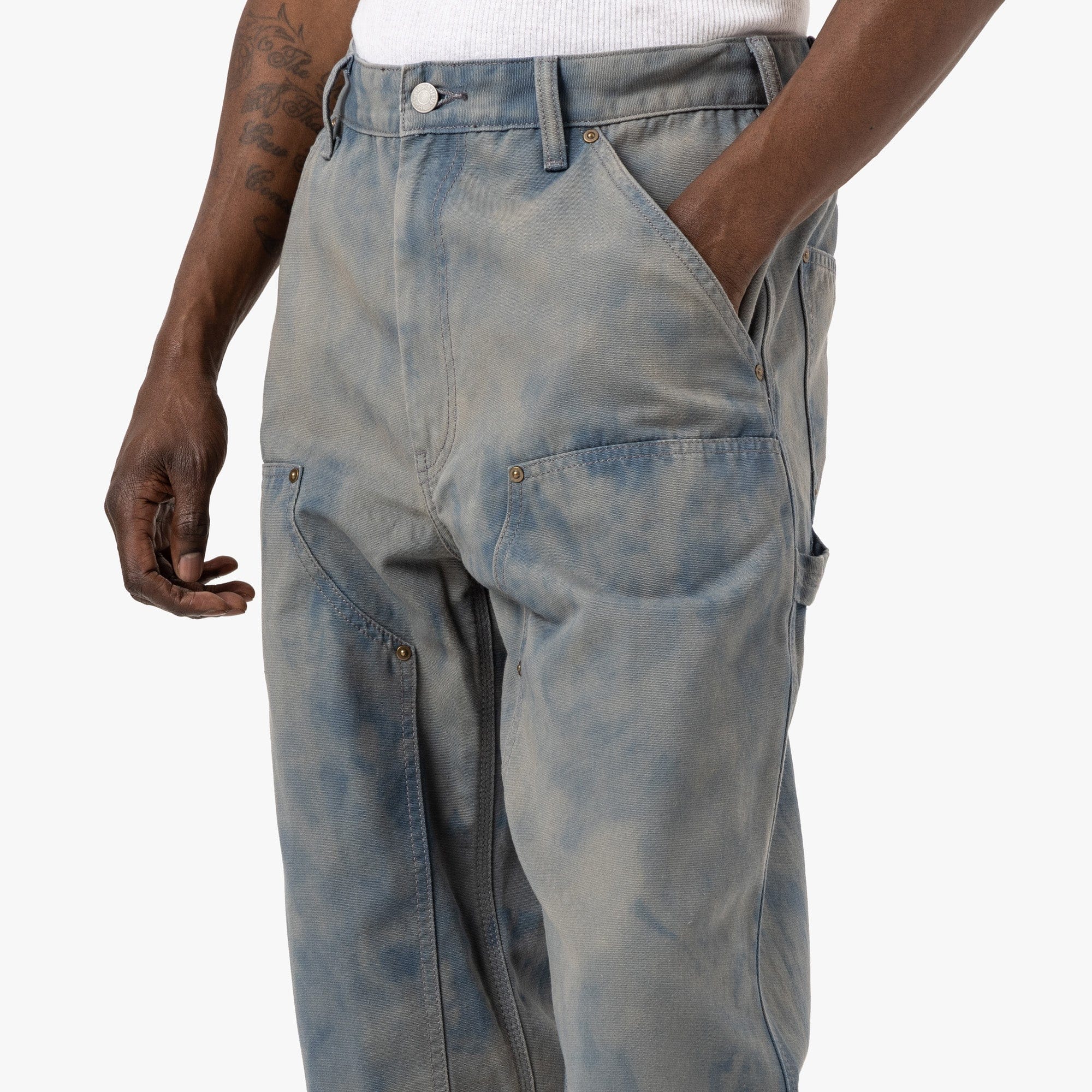 Thisisneverthat Bleached Double Knee Pant / Blue