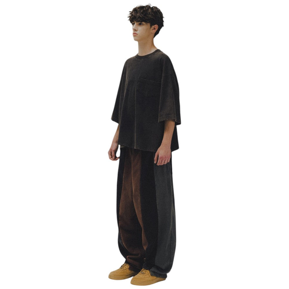 Anglan Wide Pocket Washed Crop T-Shirt